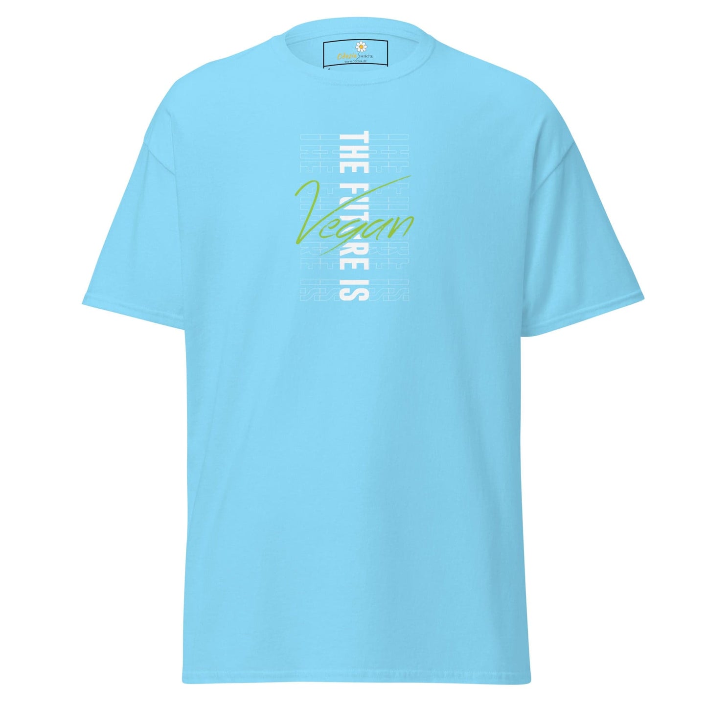 Unisex classic tee - GREEN THE FUTURE IS VEGAN - REGULAR - Sky / S