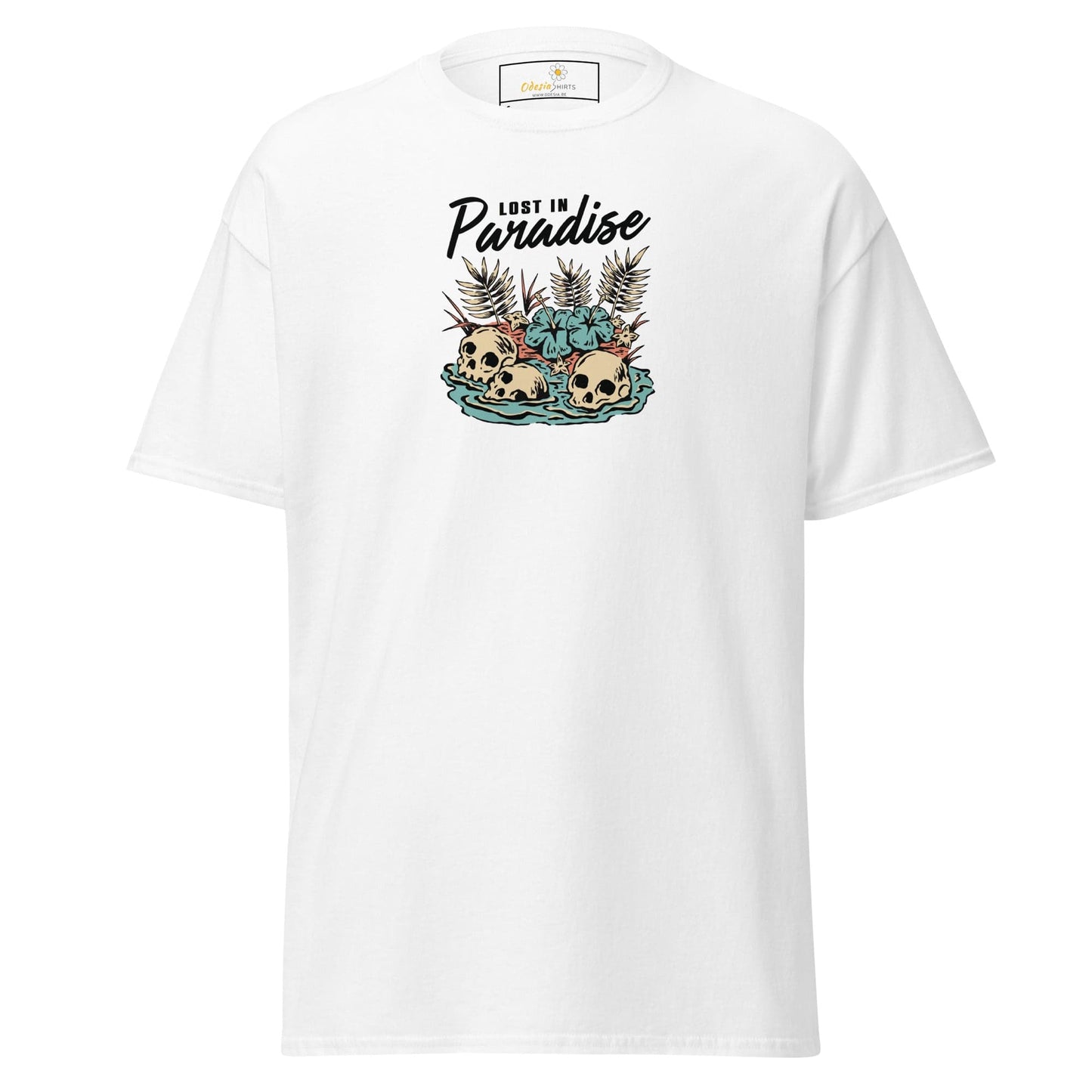 Unisex classic tee - SKULL LOST IN PARADISE - REGULAR - White / S
