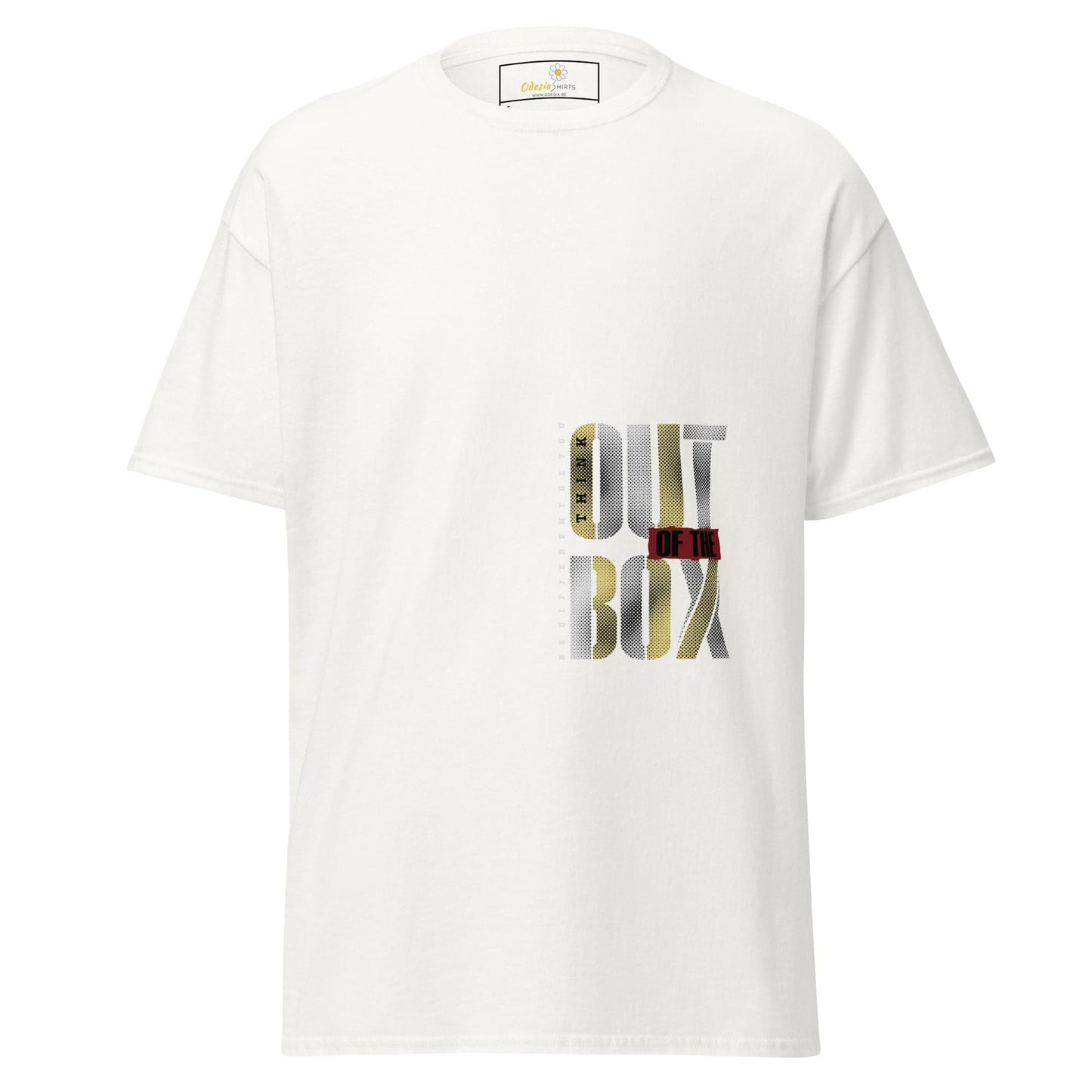 Unisex classic t-shirt - TEXT OUT OTHE BOX - REGULAR - White / S