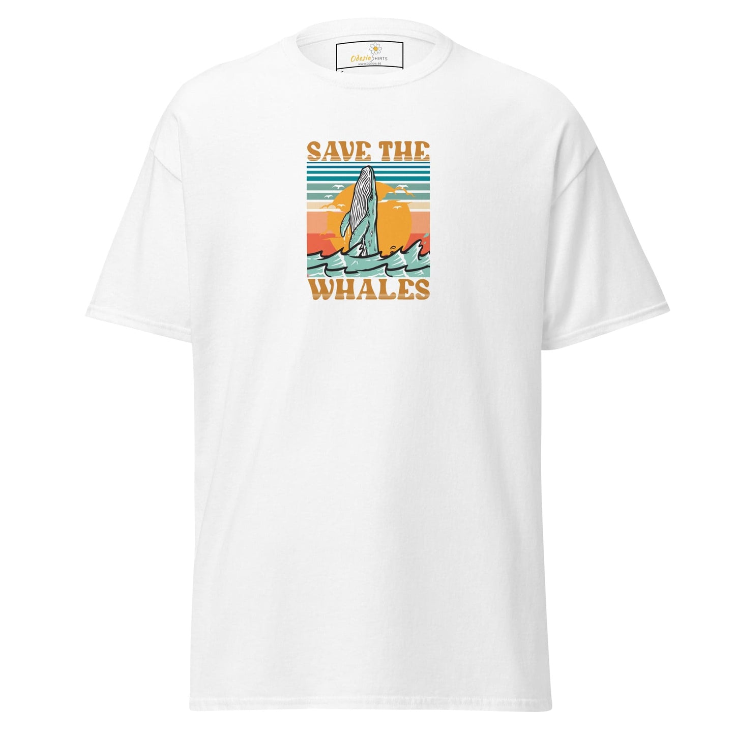 Unisex classic tee - WILD LIFE SAVE THE WHALES - REGULAR - White / S