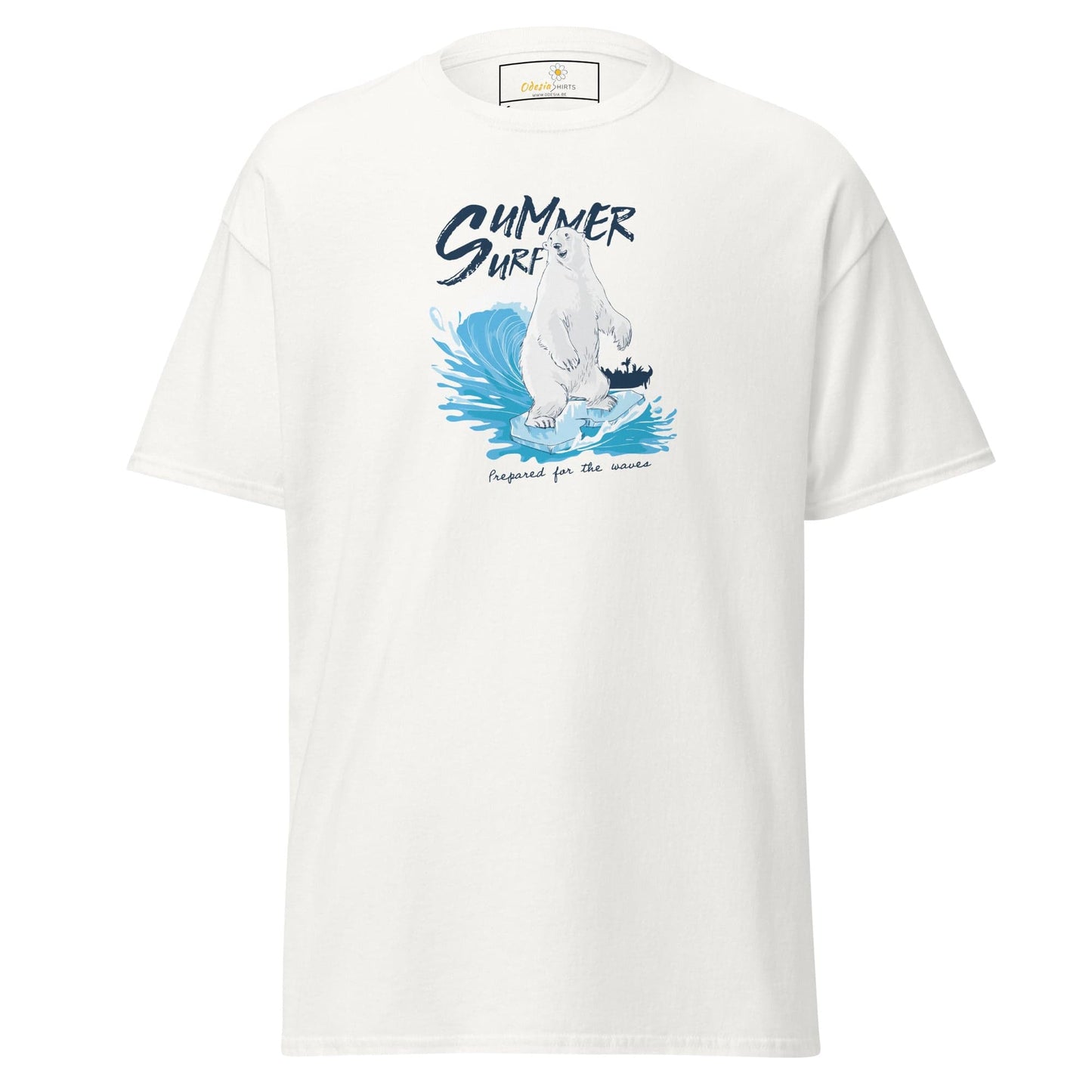 Unisex classic t-shirt - WILD LIFE SUMMER BEAR - REGULAR - White / S