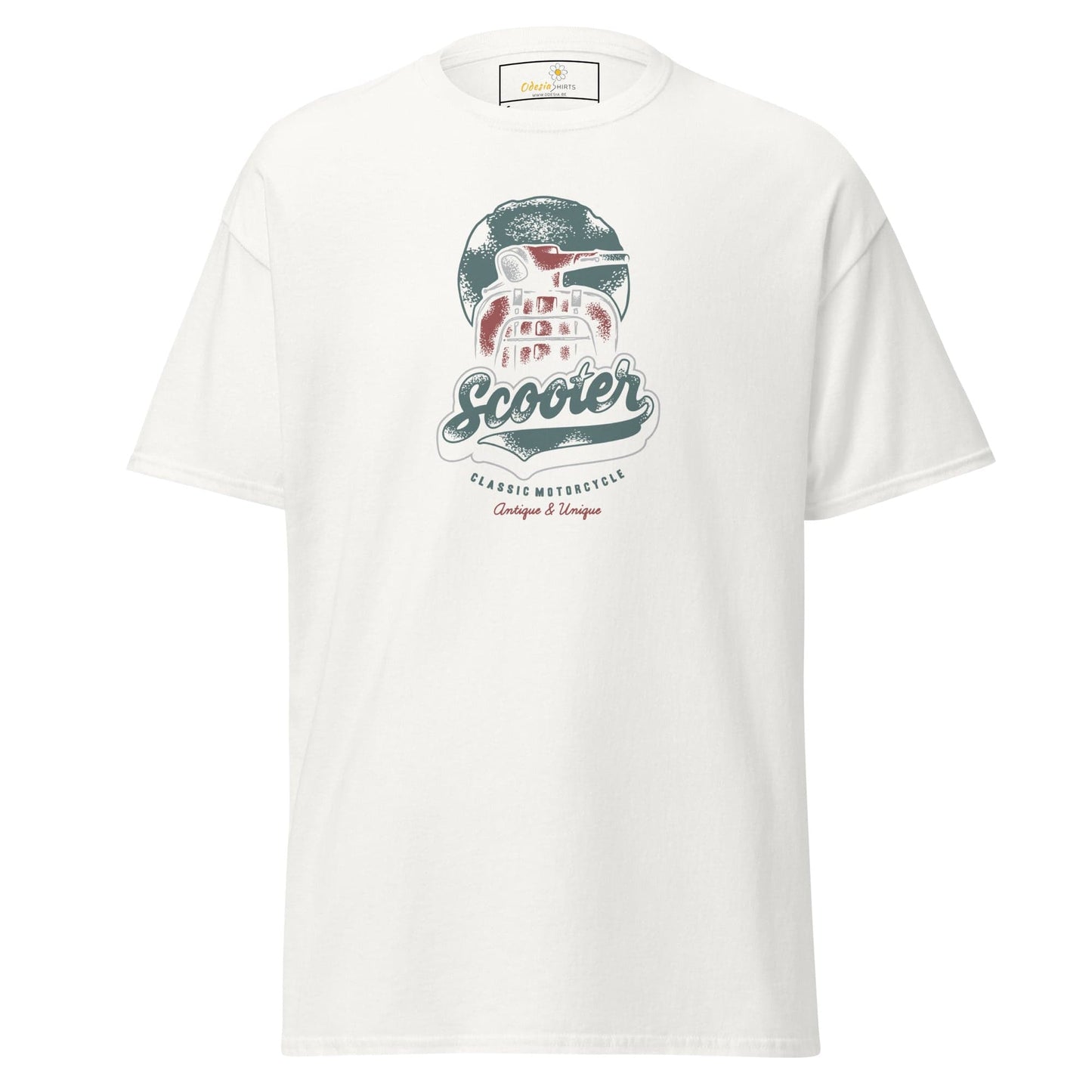 Unisex classic t-shirt - VINTAGE SCOOTER - REGULAR - White / S
