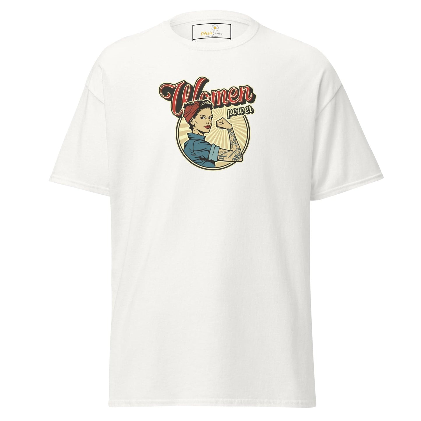 Unisex classic t-shirt - VINTAGE WOMEN POWER - REGULAR - White / S