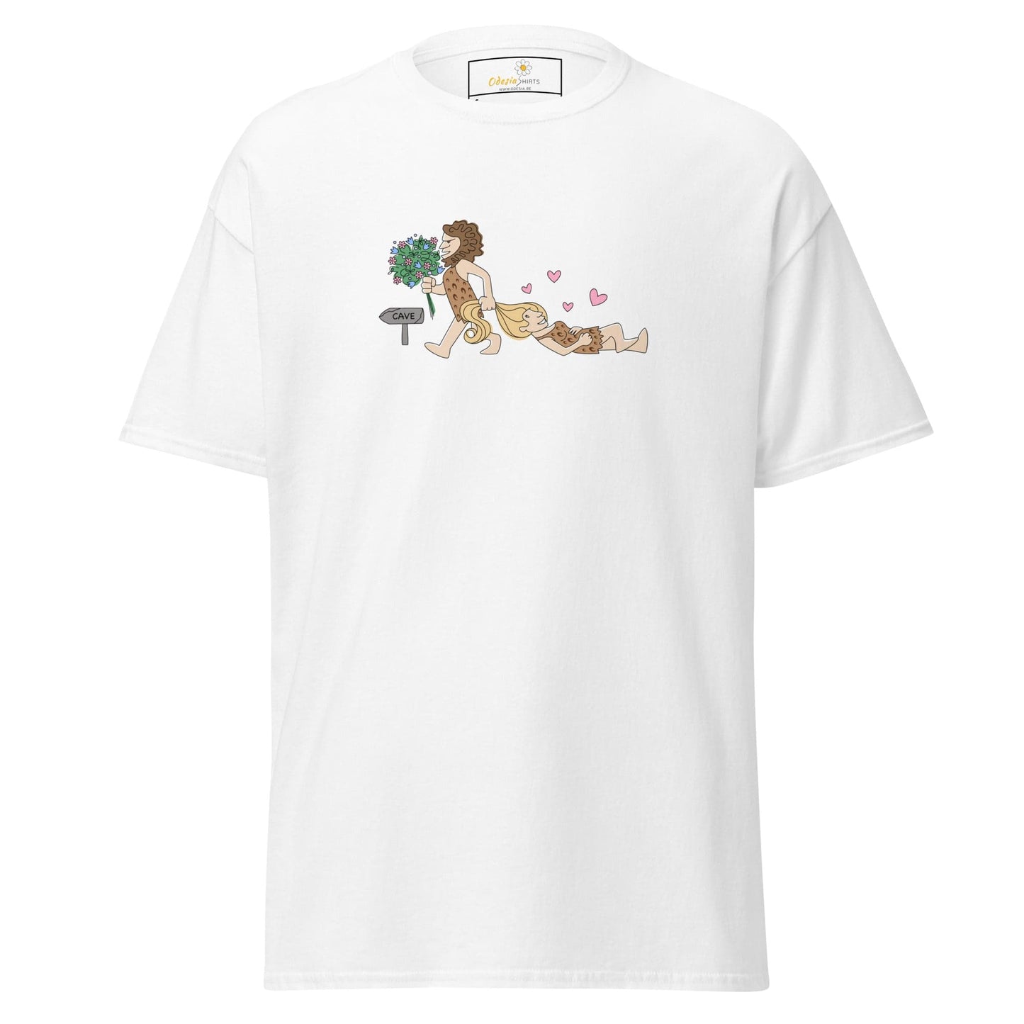 Unisex classic tee - FUN CAVEMAN - REGULAR - White / S