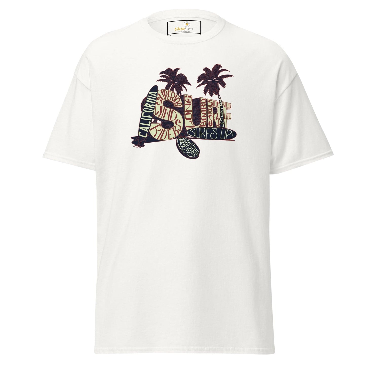 Unisex classic t-shirt - SUMMER SURF CALIFORNIA - REGULAR - White / S