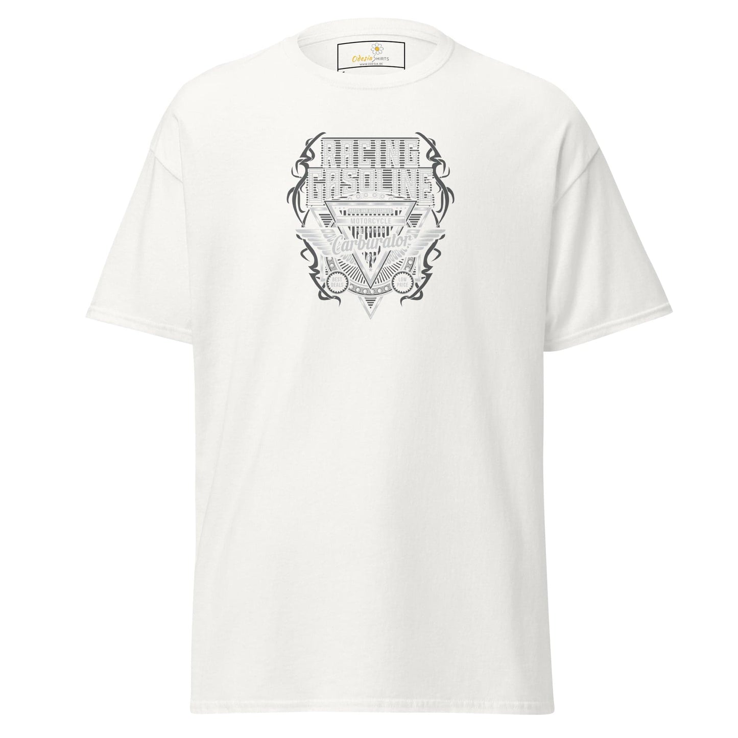 Unisex classic t-shirt - SPORT RACING CARS GASOLINE - REGULAR - White / S