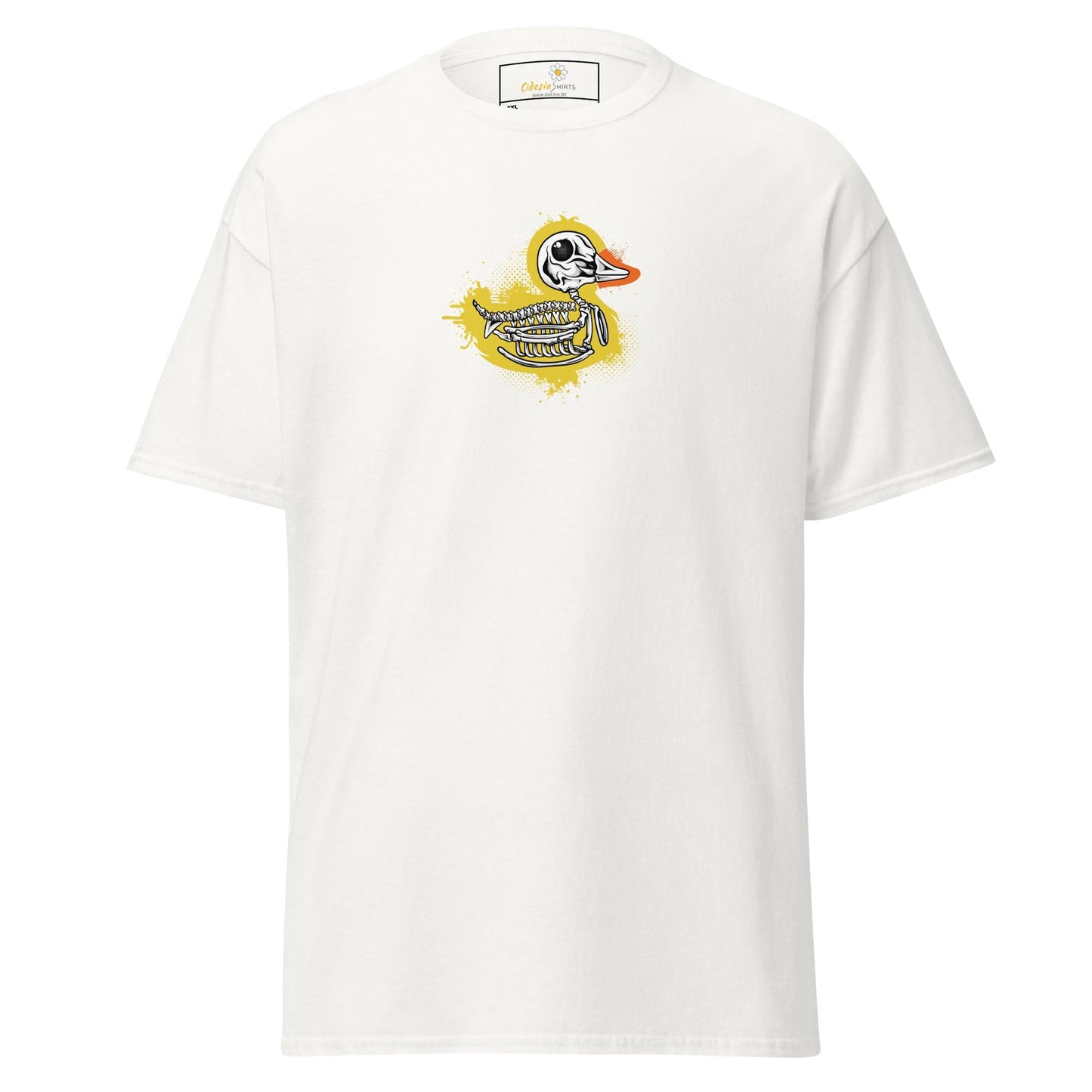 White T-shirt with duck skeleton graphic in T-SHIRT DESIGN TEE for men and women sizes 2XL to 5XL