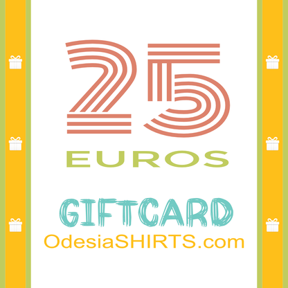 OdesiaSHIRTS.com 25€ ПОДАРУНКОВА КАРТА