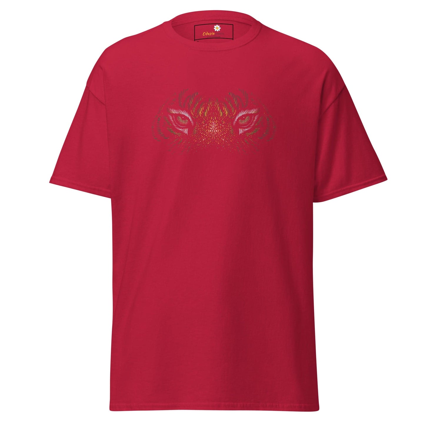 Men’s classic t-shirt - WILD LIFE TIGER EYES - REGULAR - Cardinal / S