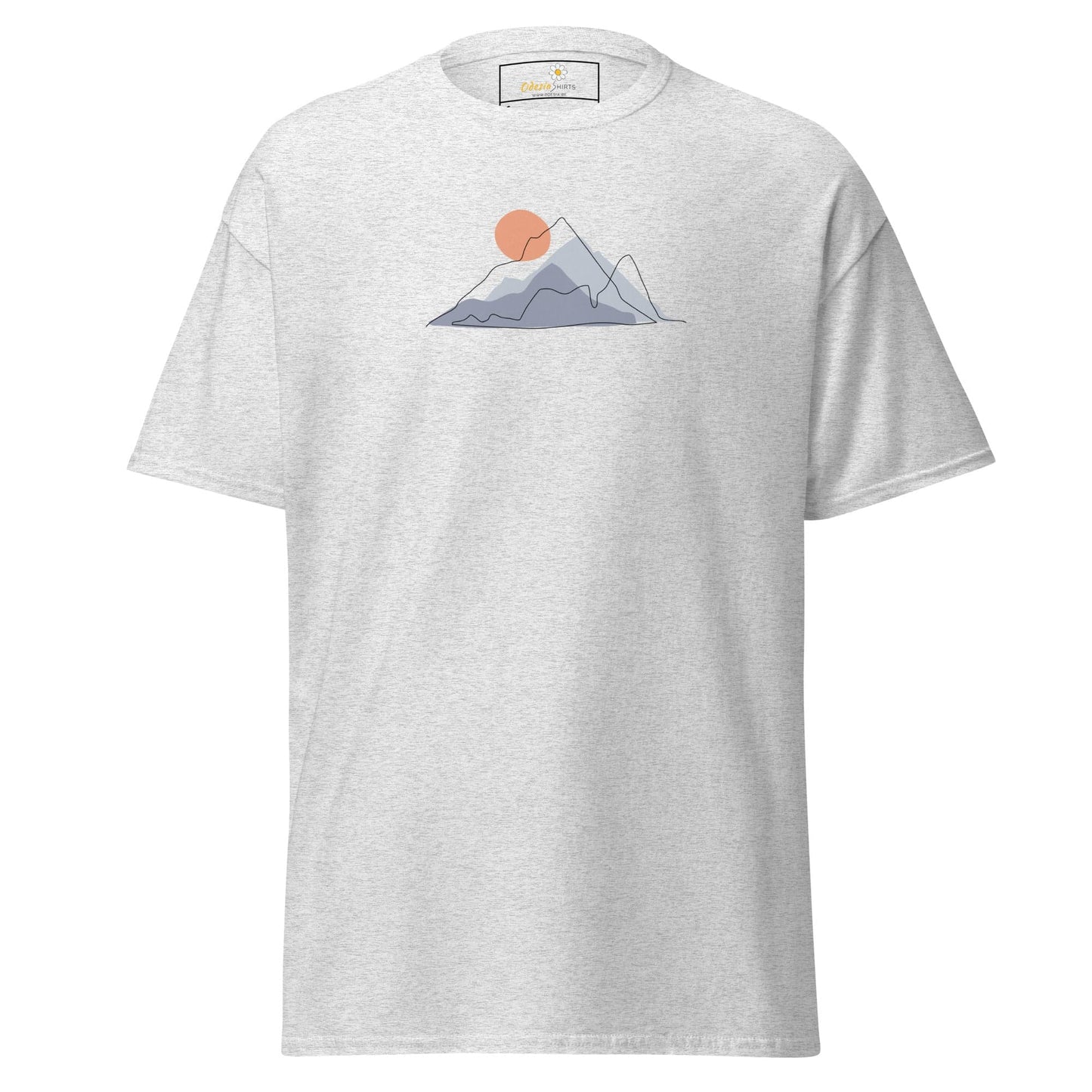 Unisex classic tee - NATURE MOUNTAIN SUN - REGULAR - Ash / S