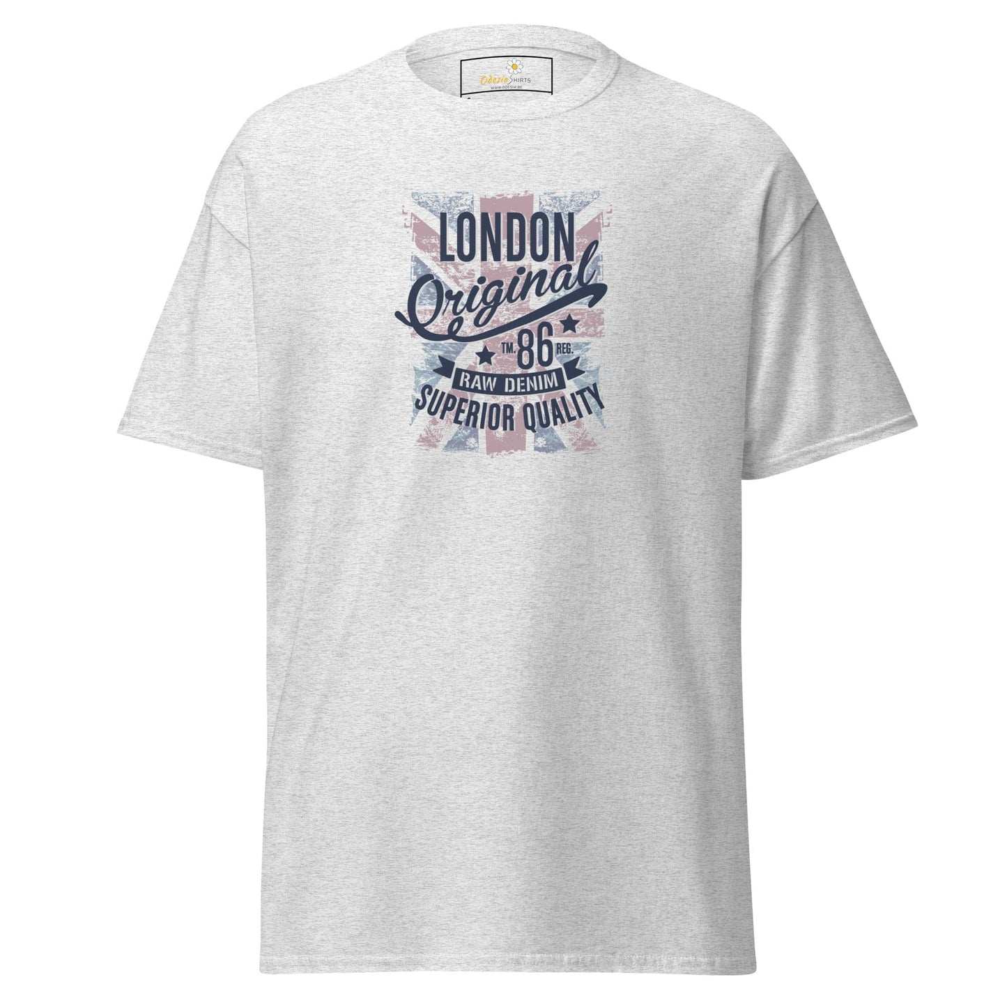 Unisex classic t-shirt - COUNTRY VINTAGE UK LONDON - REGULAR - Ash / S