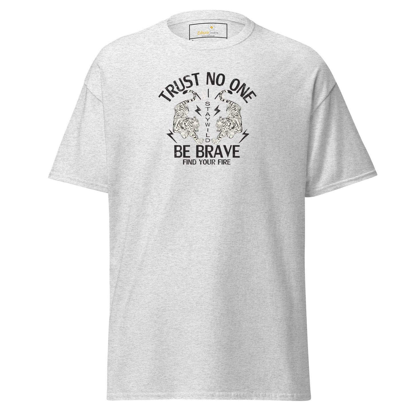 Unisex classic tee - MISC TRUST NO ONE BE BRAVE - REGULAR - Ash / S