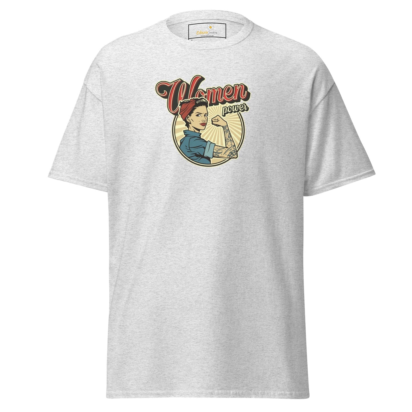 Unisex classic t-shirt - VINTAGE WOMEN POWER - REGULAR - Ash / S