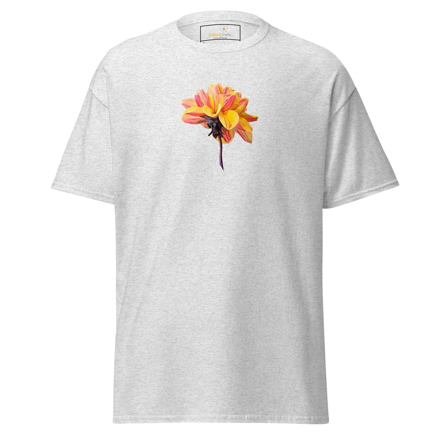 Unisex classic t-shirt - NATURE RED YELLOW FLOWER - REGULAR - Ash / S