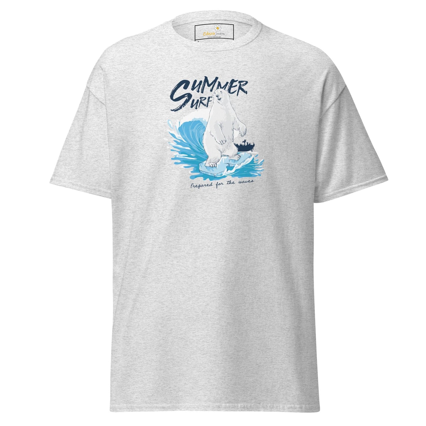 Unisex classic t-shirt - WILD LIFE SUMMER BEAR - REGULAR - Ash / S