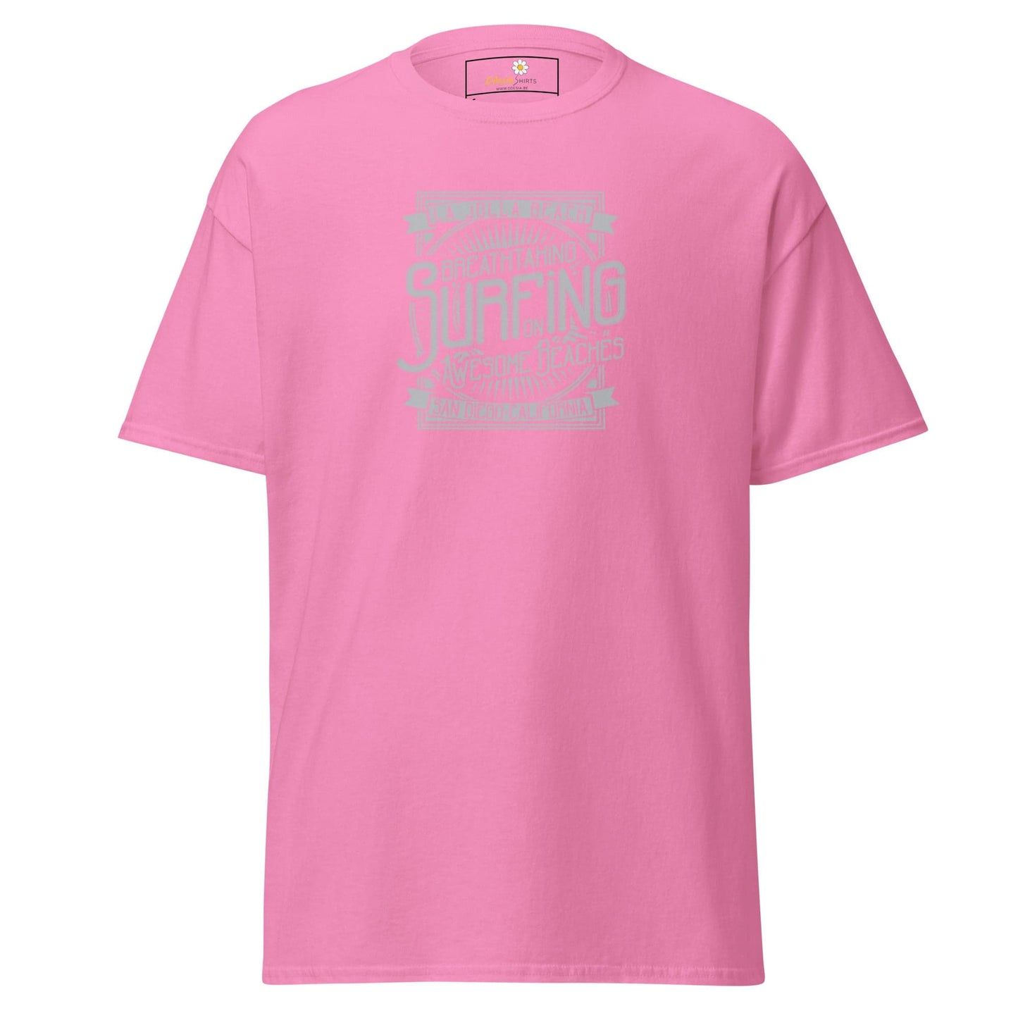 Unisex classic t-shirt - SUMMER AWESOME SURFING - REGULAR - Azalea / S