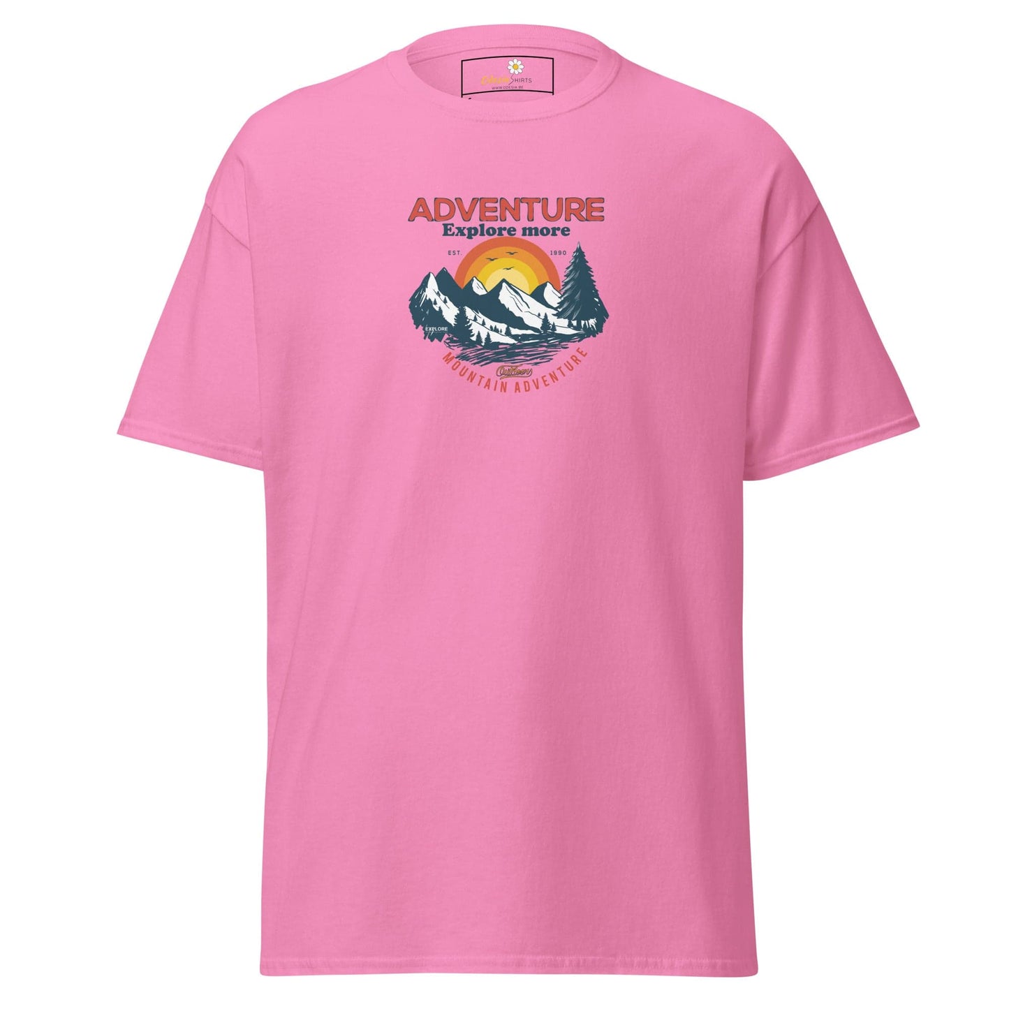 Unisex classic t-shirt - ADVENTURE EXPLORE MORE - REGULAR - Azalea / S