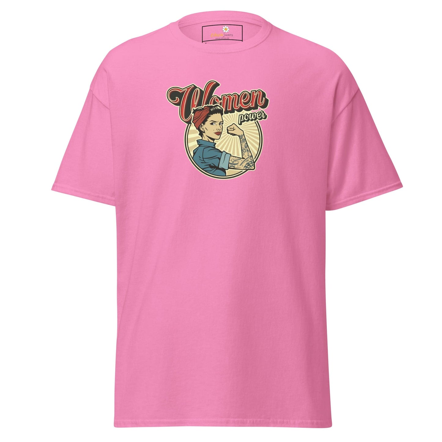 Unisex classic t-shirt - VINTAGE WOMEN POWER - REGULAR - Azalea / S