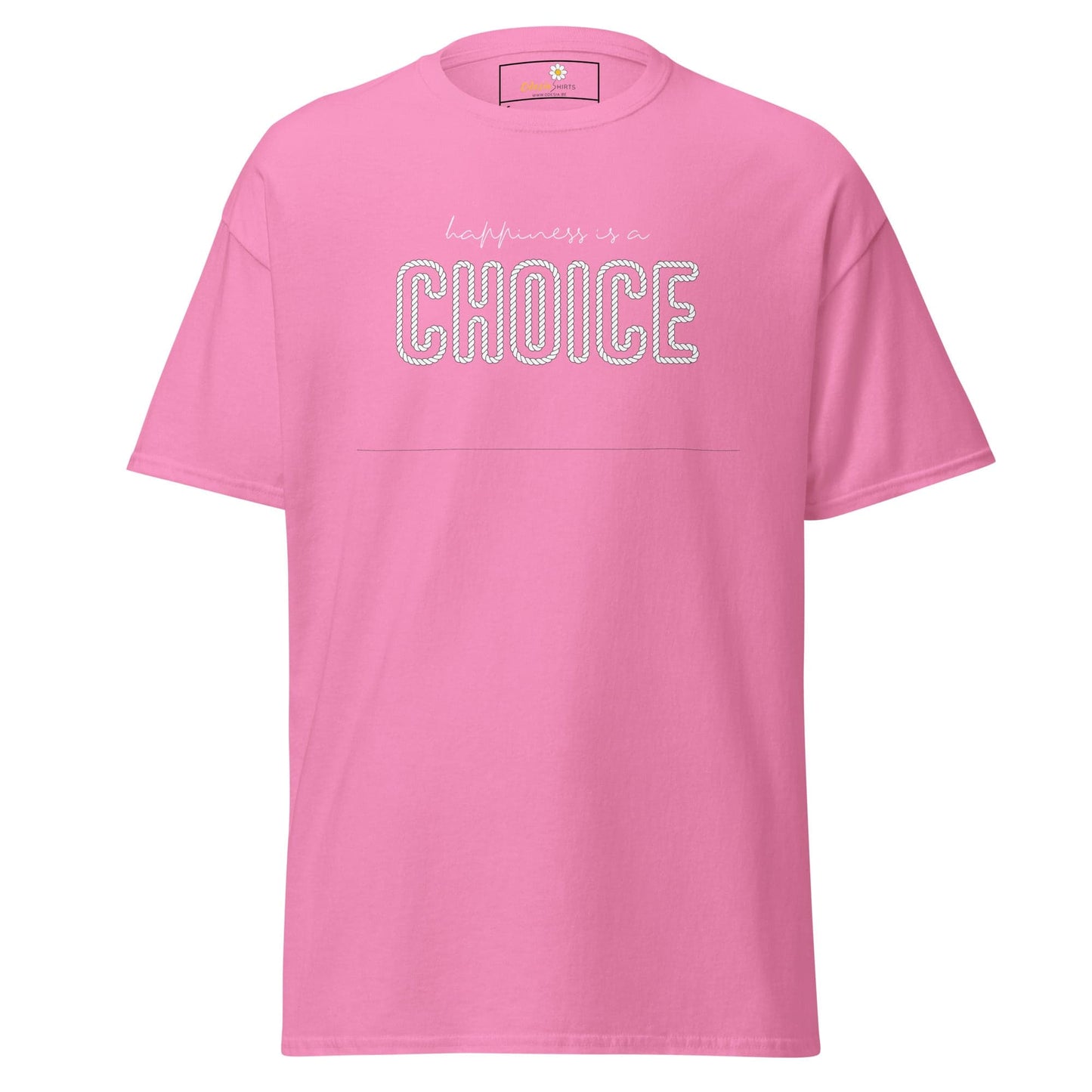 Unisex classic t-shirt - TEST POSITIVE HAPINESS CHOICE - REGULAR - Azalea / S
