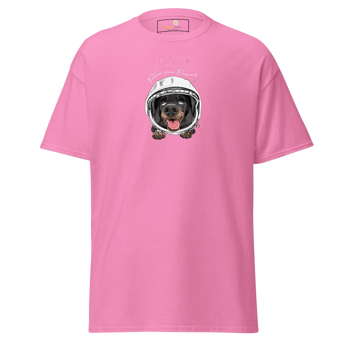 Unisex classic tee - ASTRONAUT ANIMALS DREAMS - REGULAR - Azalea / S