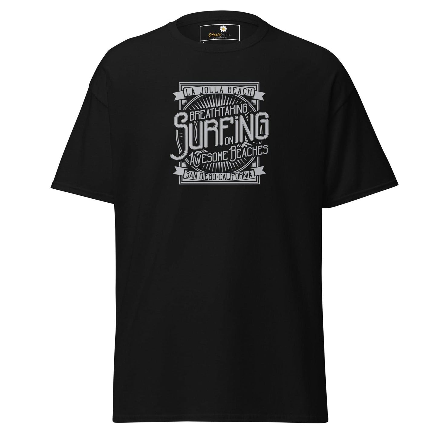 Unisex classic t-shirt - SUMMER AWESOME SURFING - REGULAR - Black / S