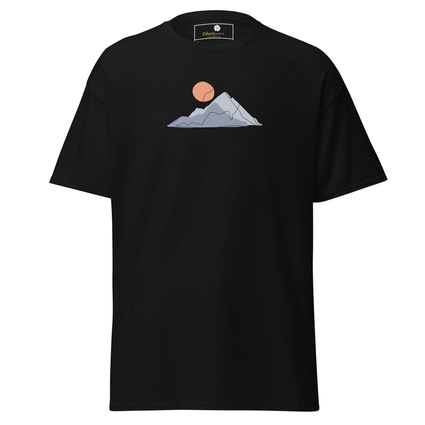 Unisex classic tee - NATURE MOUNTAIN SUN - REGULAR - Black / S