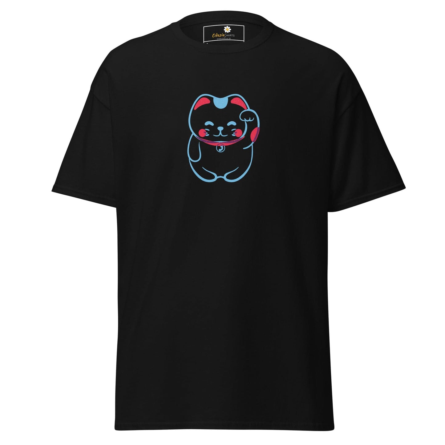 Unisex classic tee - ANIMALS SPIRITUAL LUCKY CAT 1 - REGULAR - Black / S