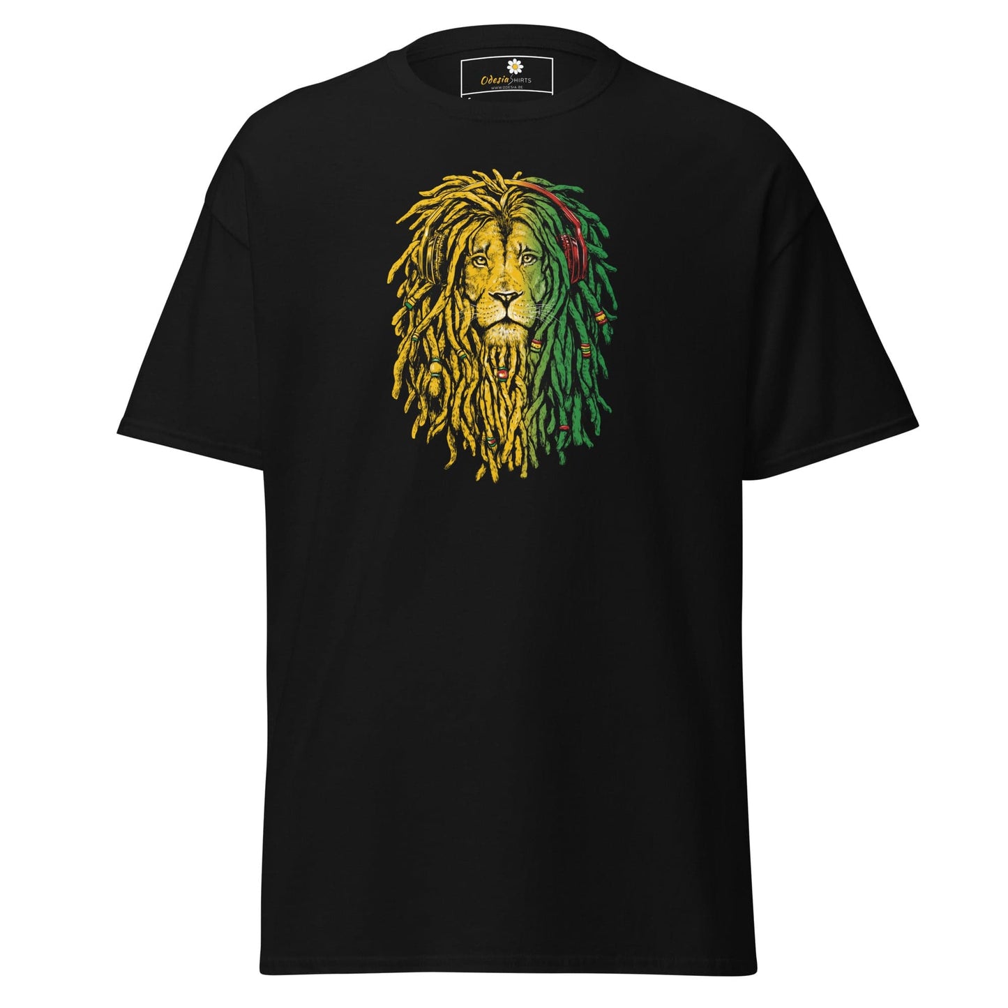 Unisex classic t-shirt - WILD LIFE REGGAE LION - REGULAR - Black / S