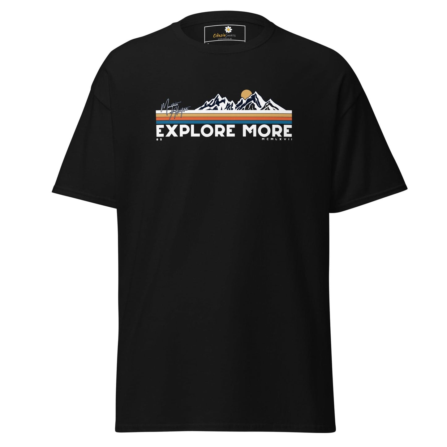 Unisex classic t-shirt - ADVENTURE EXPLORE MORE - REGULAR - Black / S