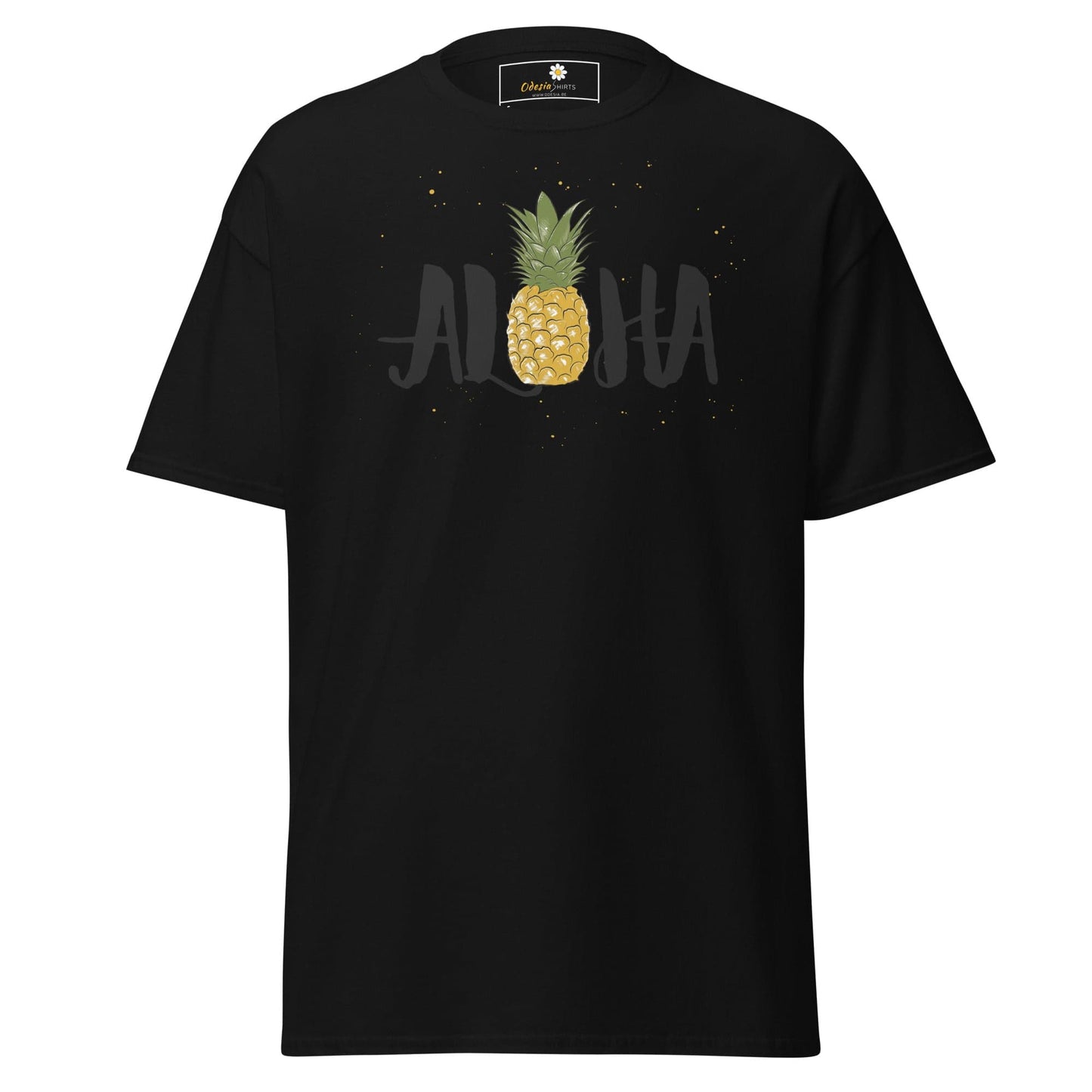 Unisex classic t-shirt - POSITIVE ALOHA HAWAI PINEAPPLE - REGULAR - Black / S
