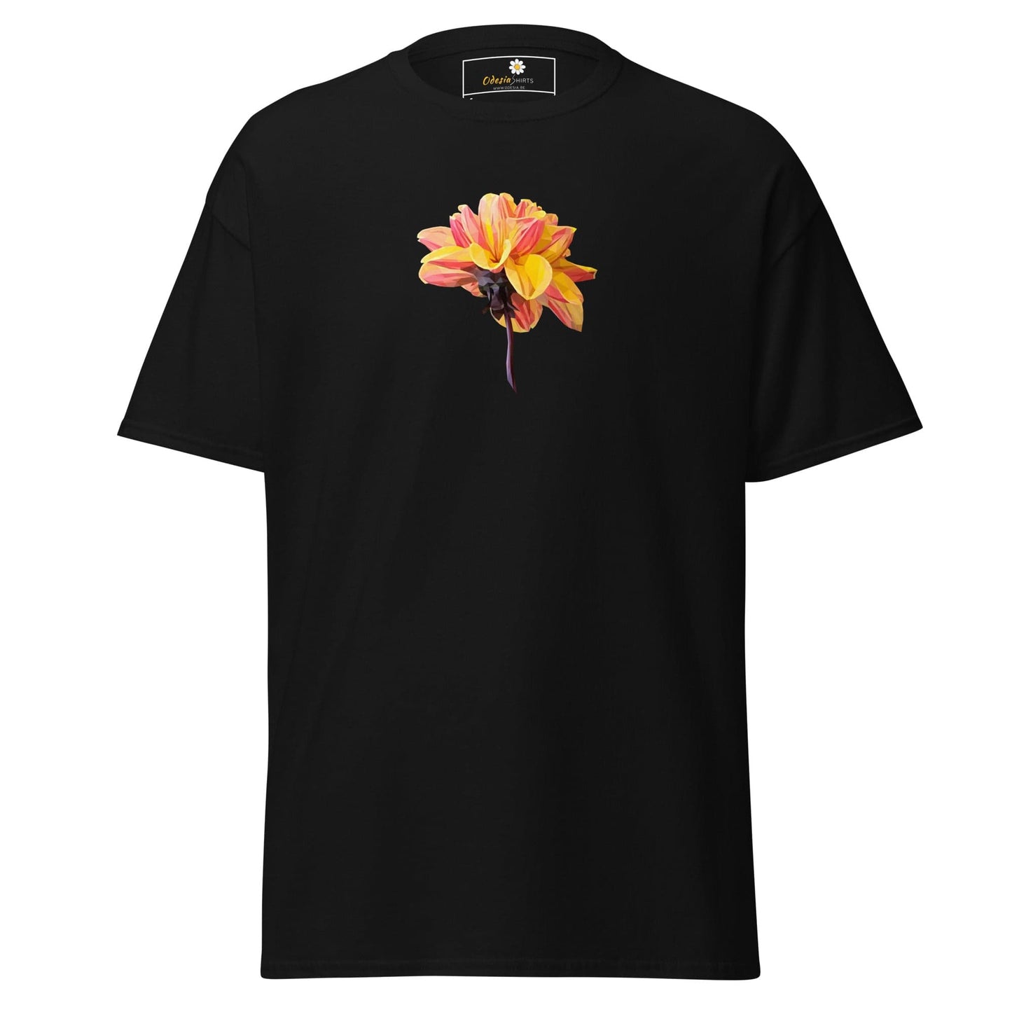 Unisex classic t-shirt - NATURE RED YELLOW FLOWER - REGULAR - Black / S