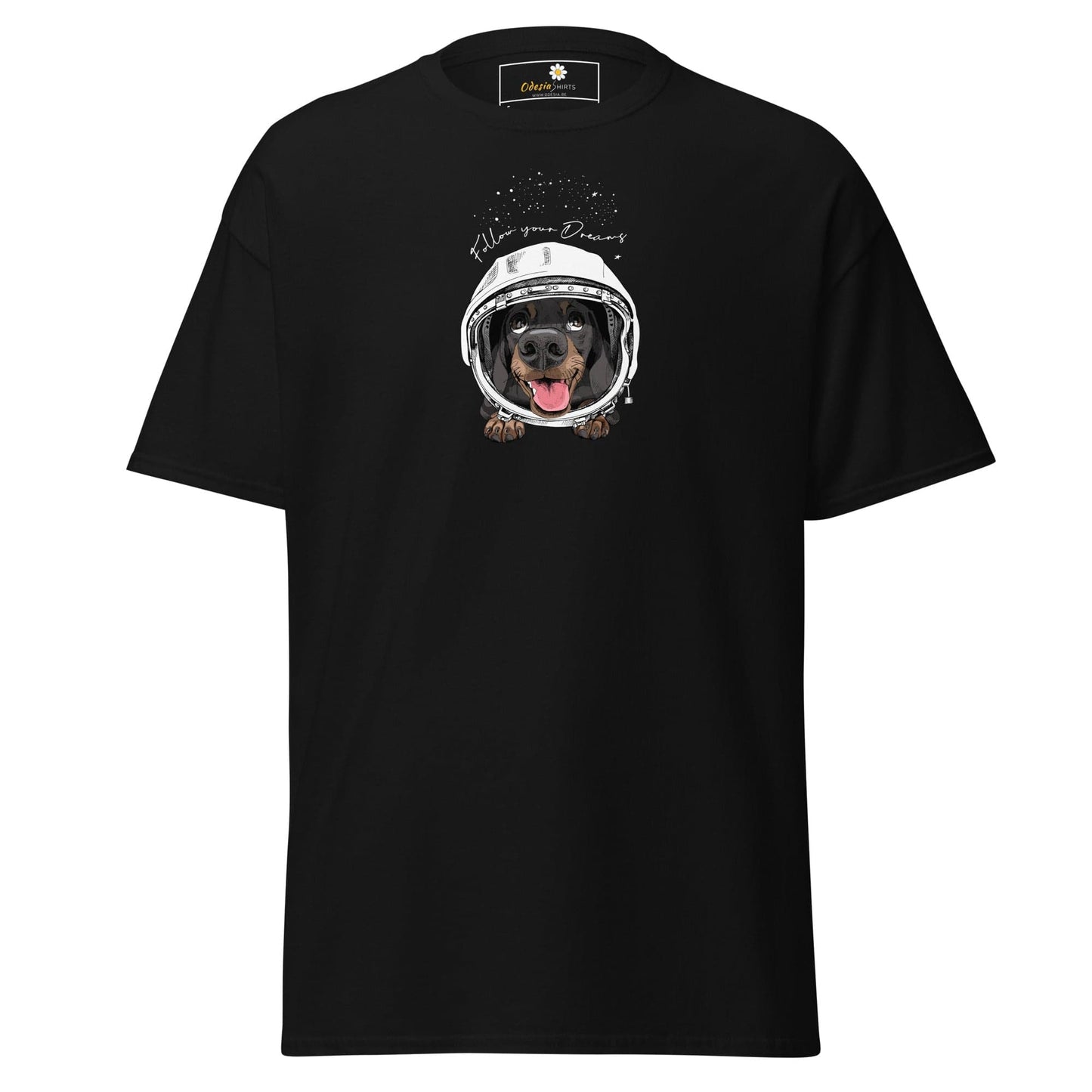 Unisex classic tee - ASTRONAUT ANIMALS DREAMS - REGULAR - Black / S