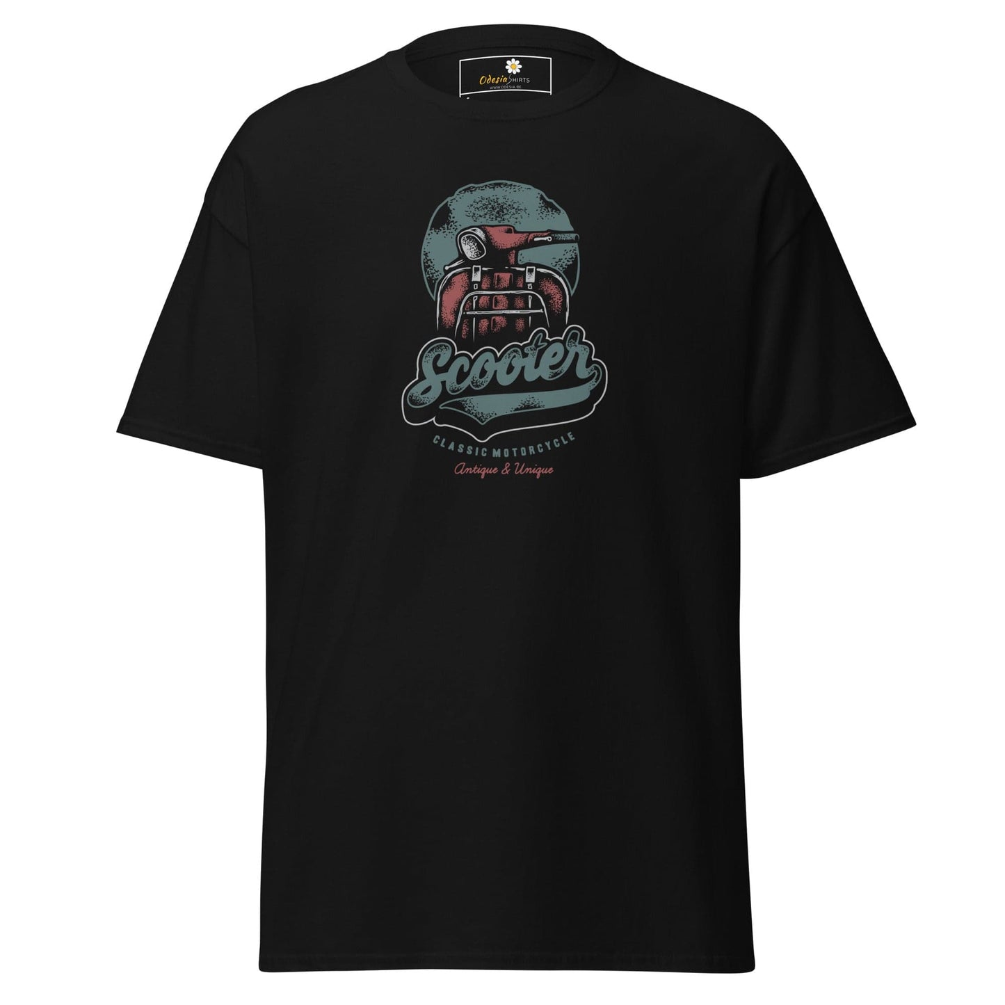 Unisex classic t-shirt - VINTAGE SCOOTER - REGULAR - Black / S