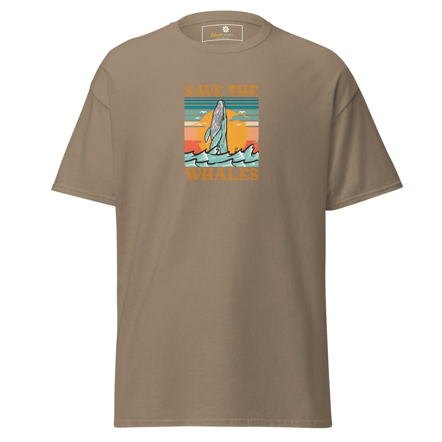 Unisex classic tee - WILD LIFE SAVE THE WHALES - REGULAR - Brown Savana / S
