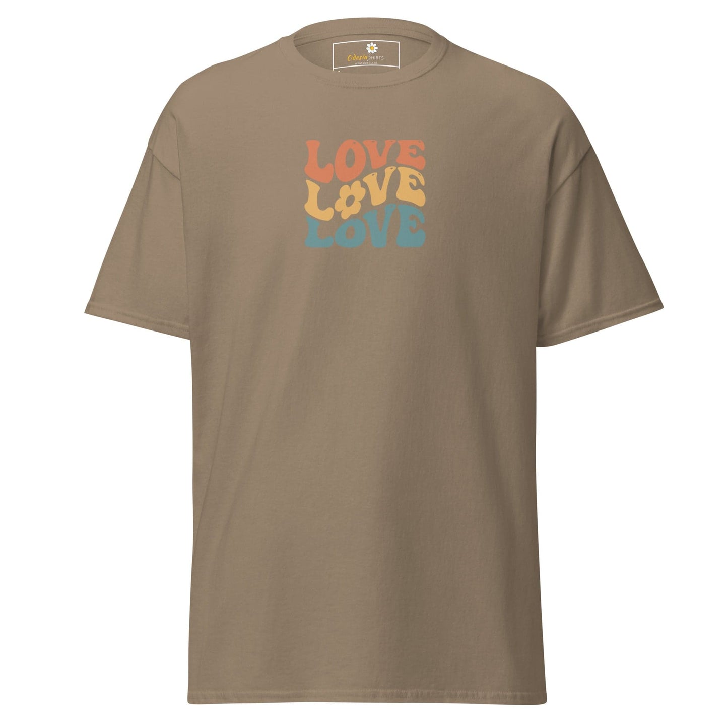 Unisex classic tee - TEXT POSITIVE LOVE LOVE LOVE - REGULAR - Brown Savana / S