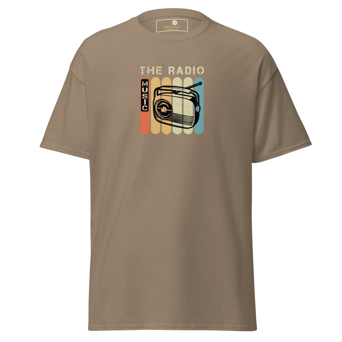 Unisex classic t-shirt - MUSIC THE RADIO - REGULAR - Brown Savana / S