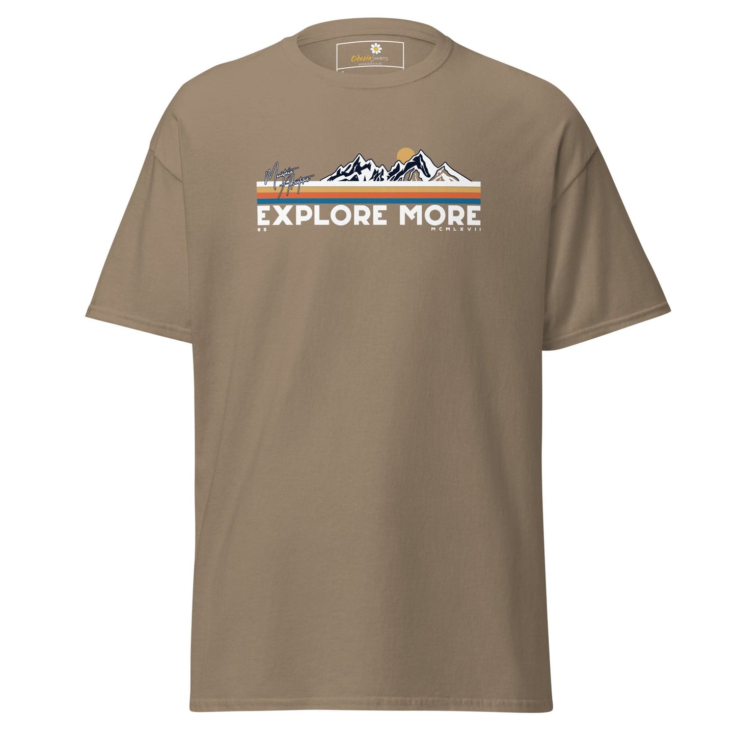 Unisex classic t-shirt - ADVENTURE EXPLORE MORE - REGULAR - Brown Savana / S