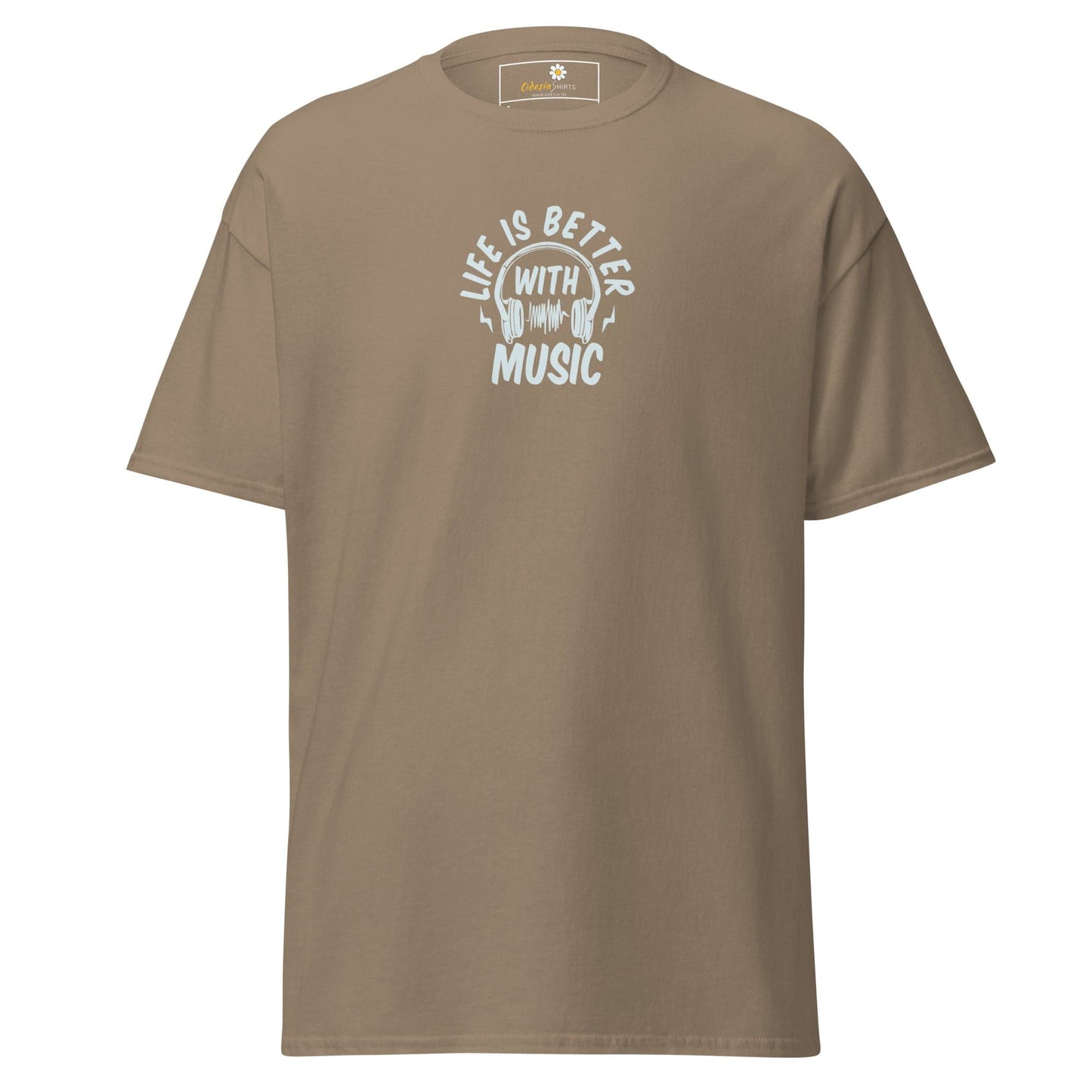 Unisex classic tee - MUSIC IS BETTER - REGULAR - Brown Savana / S
