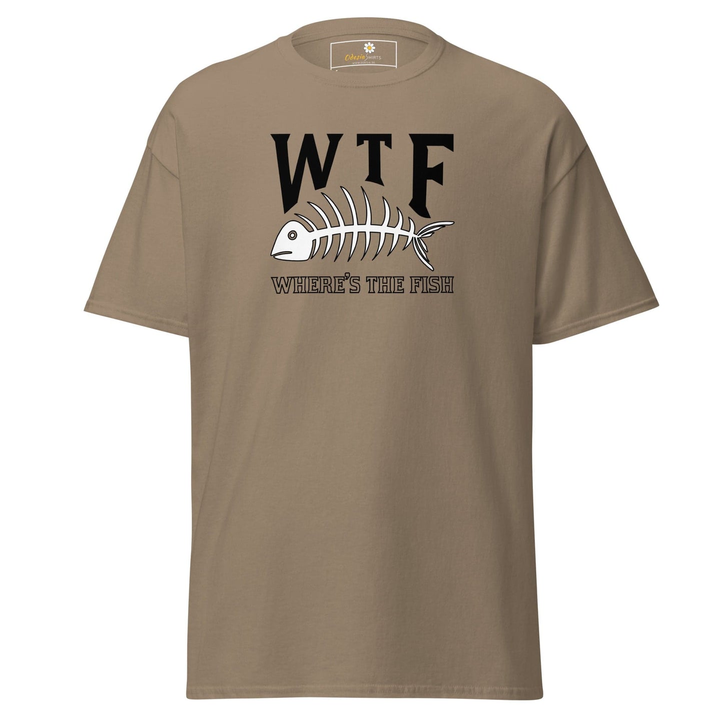 Unisex classic t-shirt - FUN WHERES THE FISH - REGULAR - Brown Savana / S