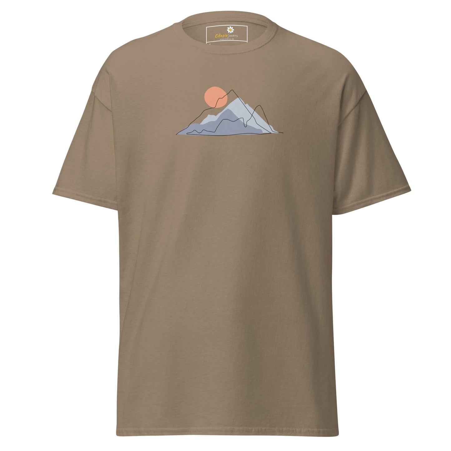 Unisex classic tee - NATURE MOUNTAIN SUN - REGULAR - Brown Savana / S
