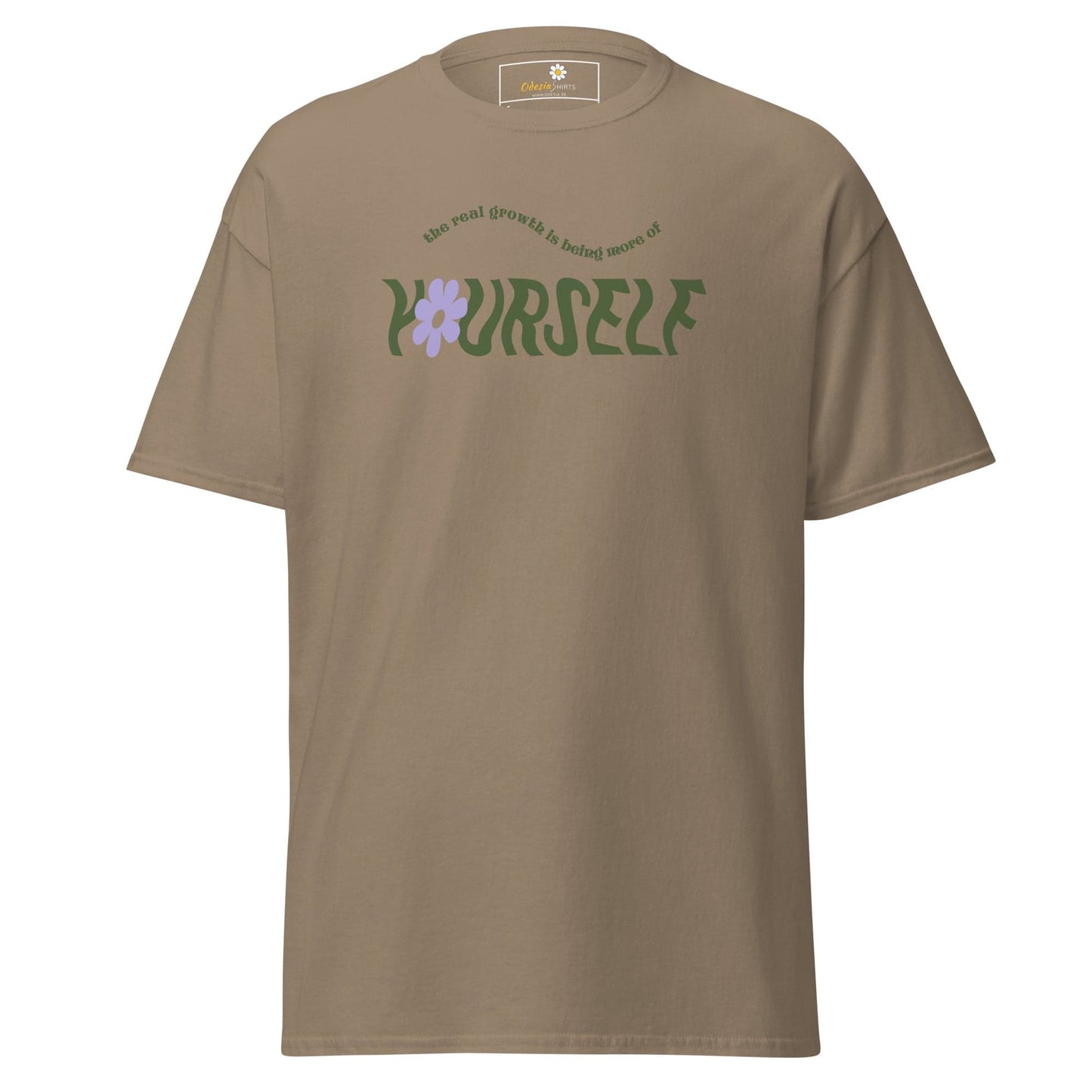Unisex classic t-shirt - TEXT LOVE YOURSELF - REGULAR - Brown Savana / S