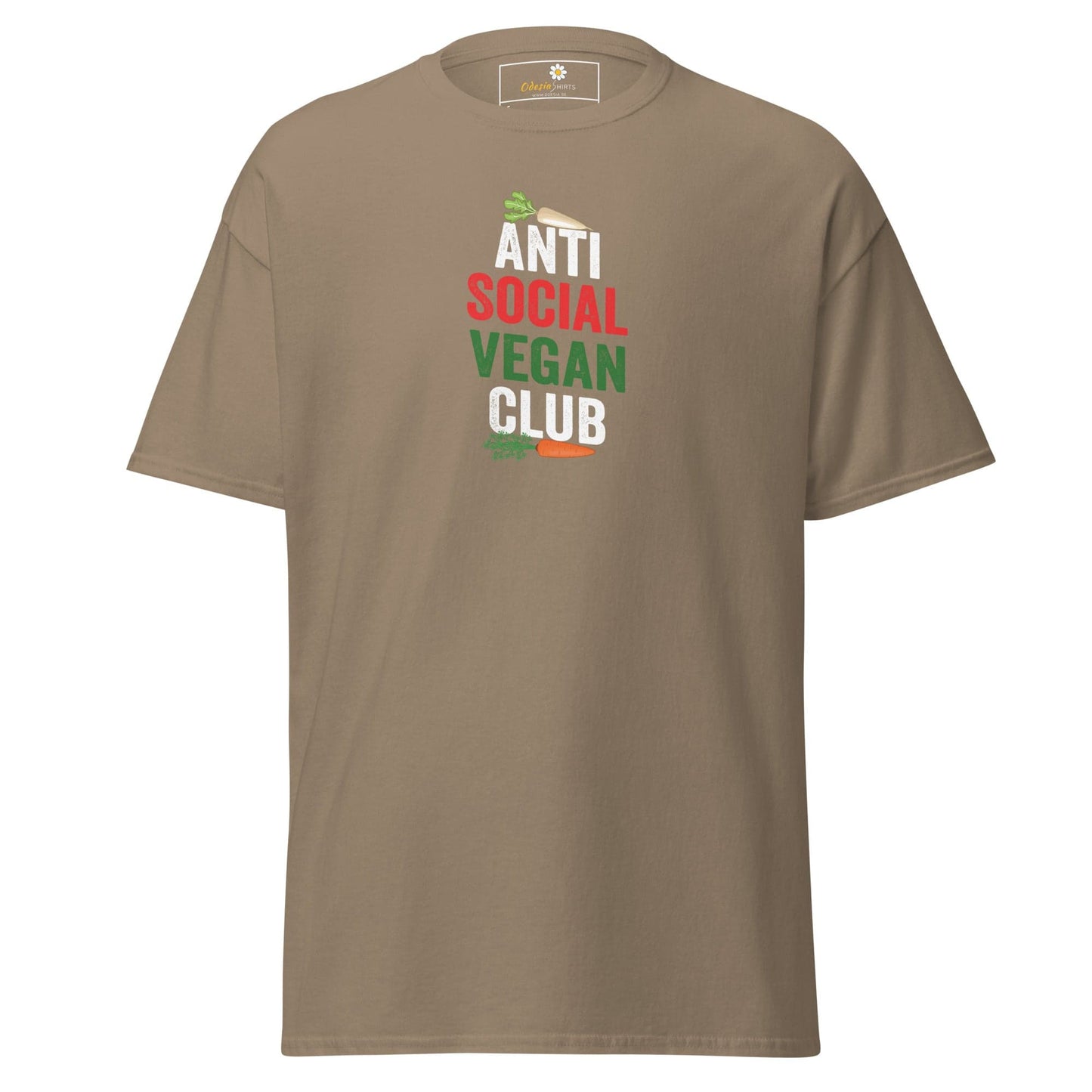 Unisex classic tee - GREEN VEGAN CLUB - REGULAR - Brown Savana / S
