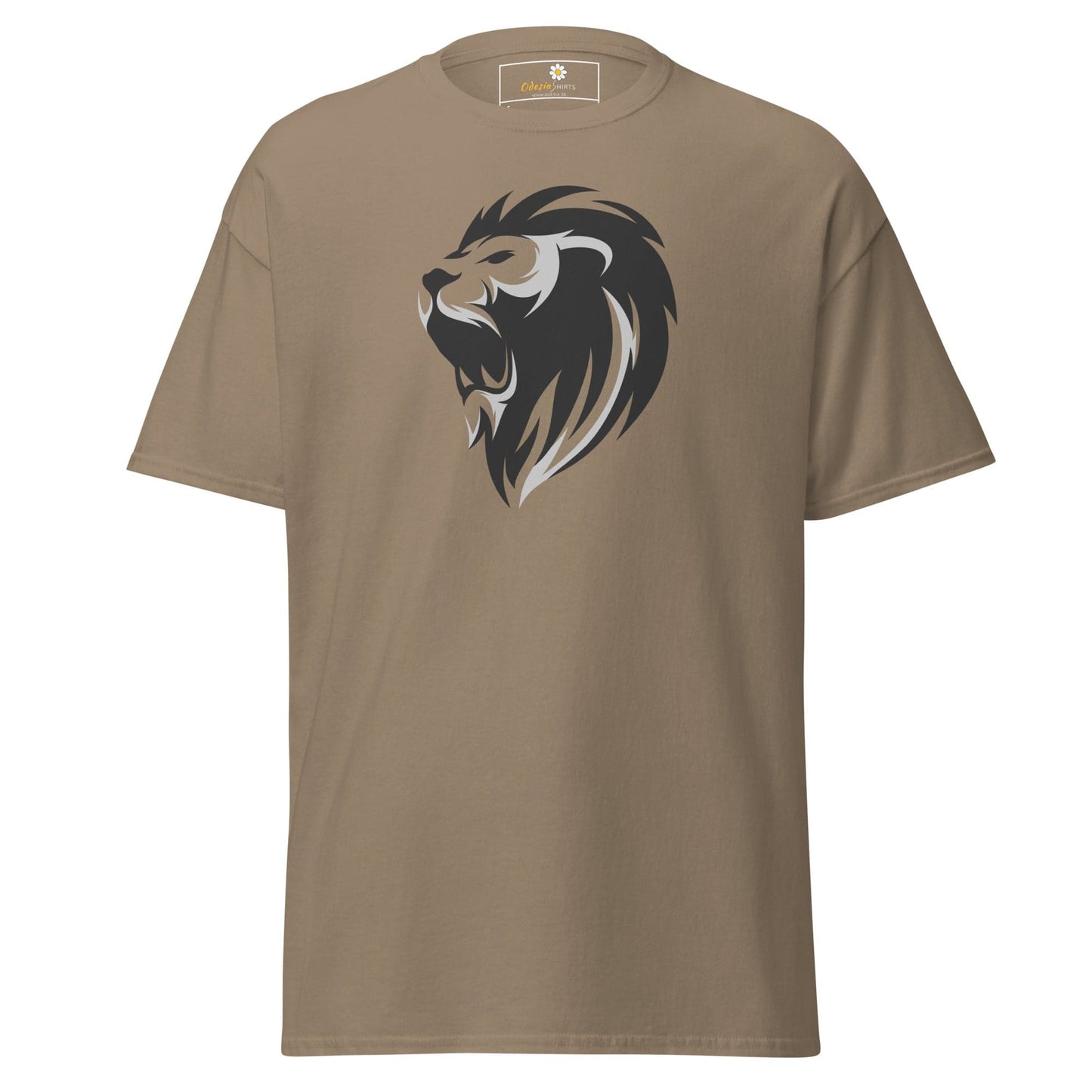 Unisex classic tee - WILD LIFE LION HEAD GREY - REGULAR - Brown Savana / S