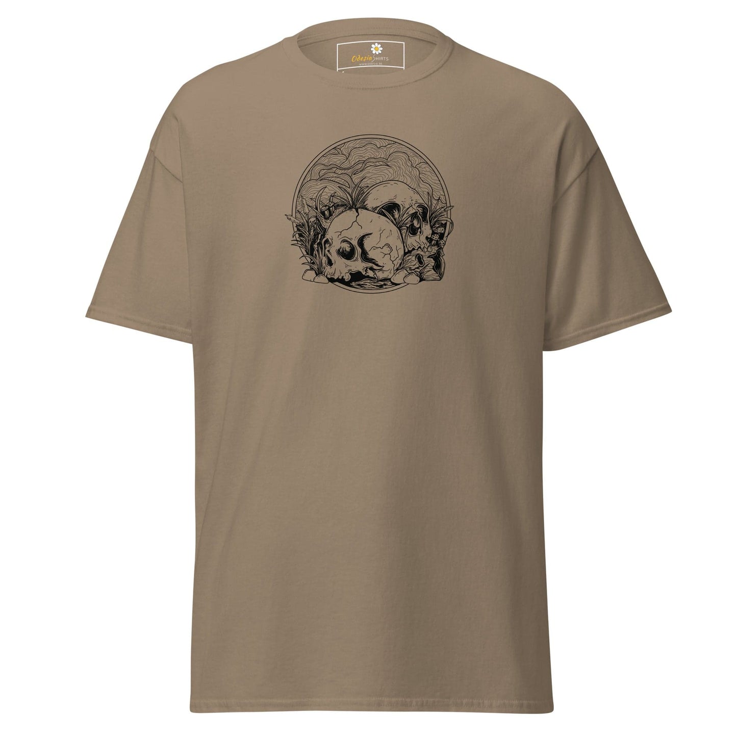 Unisex classic t-shirt - SKULL SUMMER SKULLS - REGULAR - Brown Savana / S