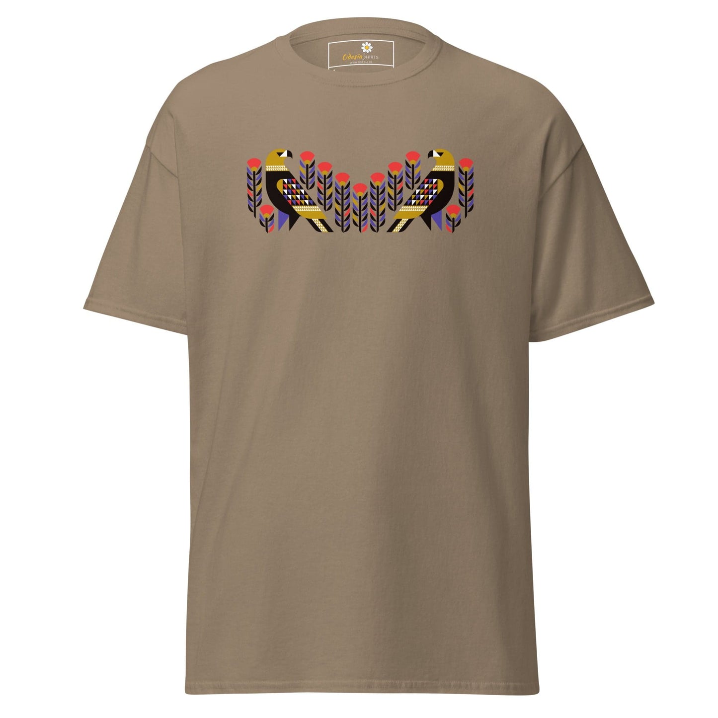 Unisex classic tee - WILD LIFE PERU BIRDS - REGULAR - Brown Savana / S