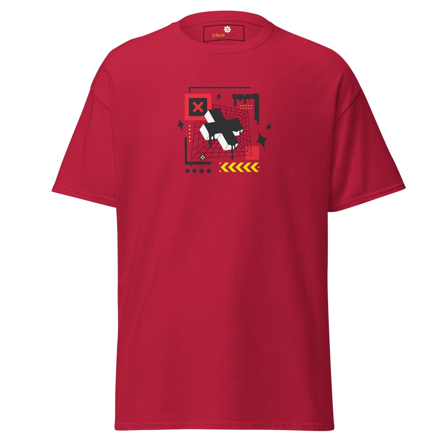 Unisex classic t-shirt - ABSTRACT FIGURES - REGULAR - Cardinal / S