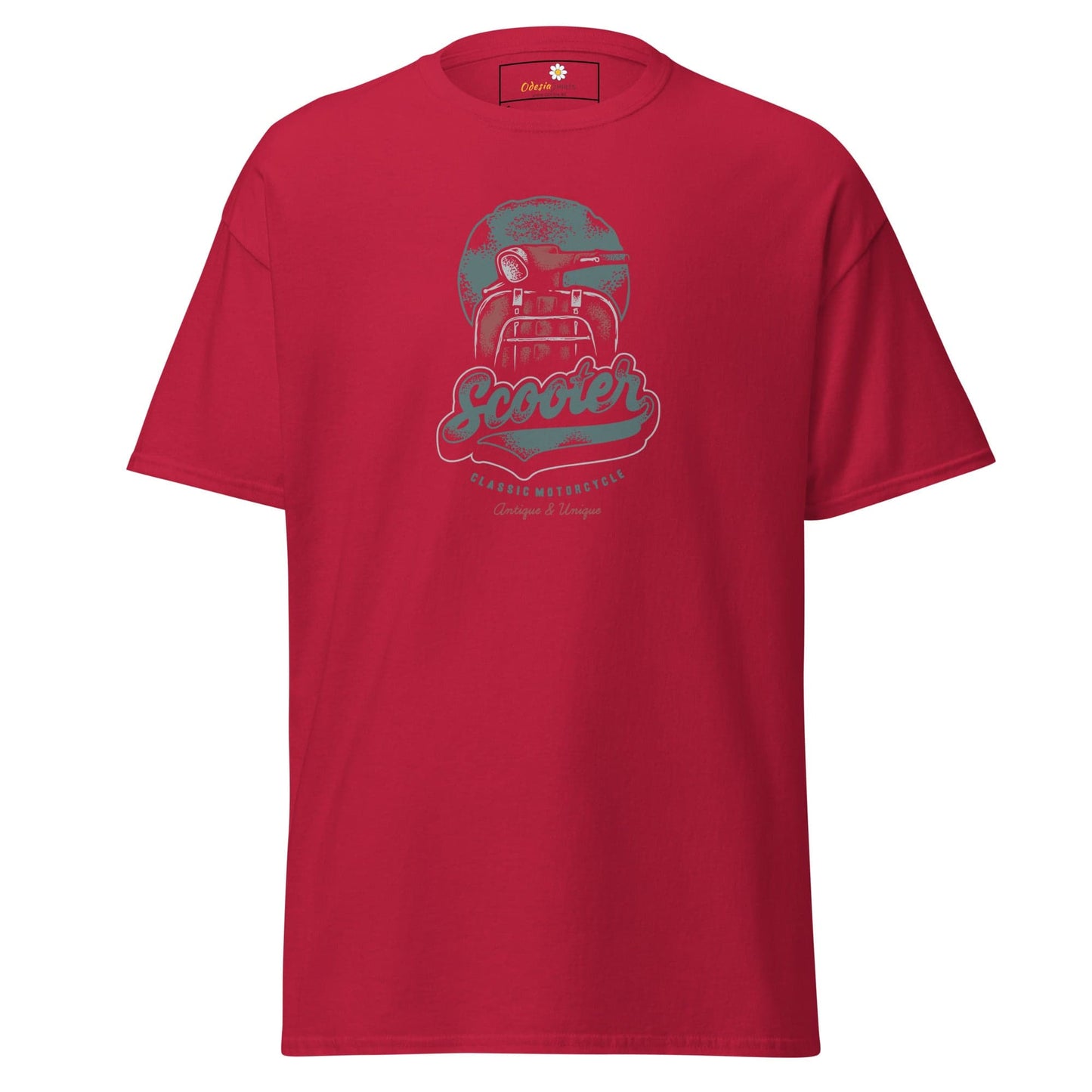 Unisex classic t-shirt - VINTAGE SCOOTER - REGULAR - Cardinal / S
