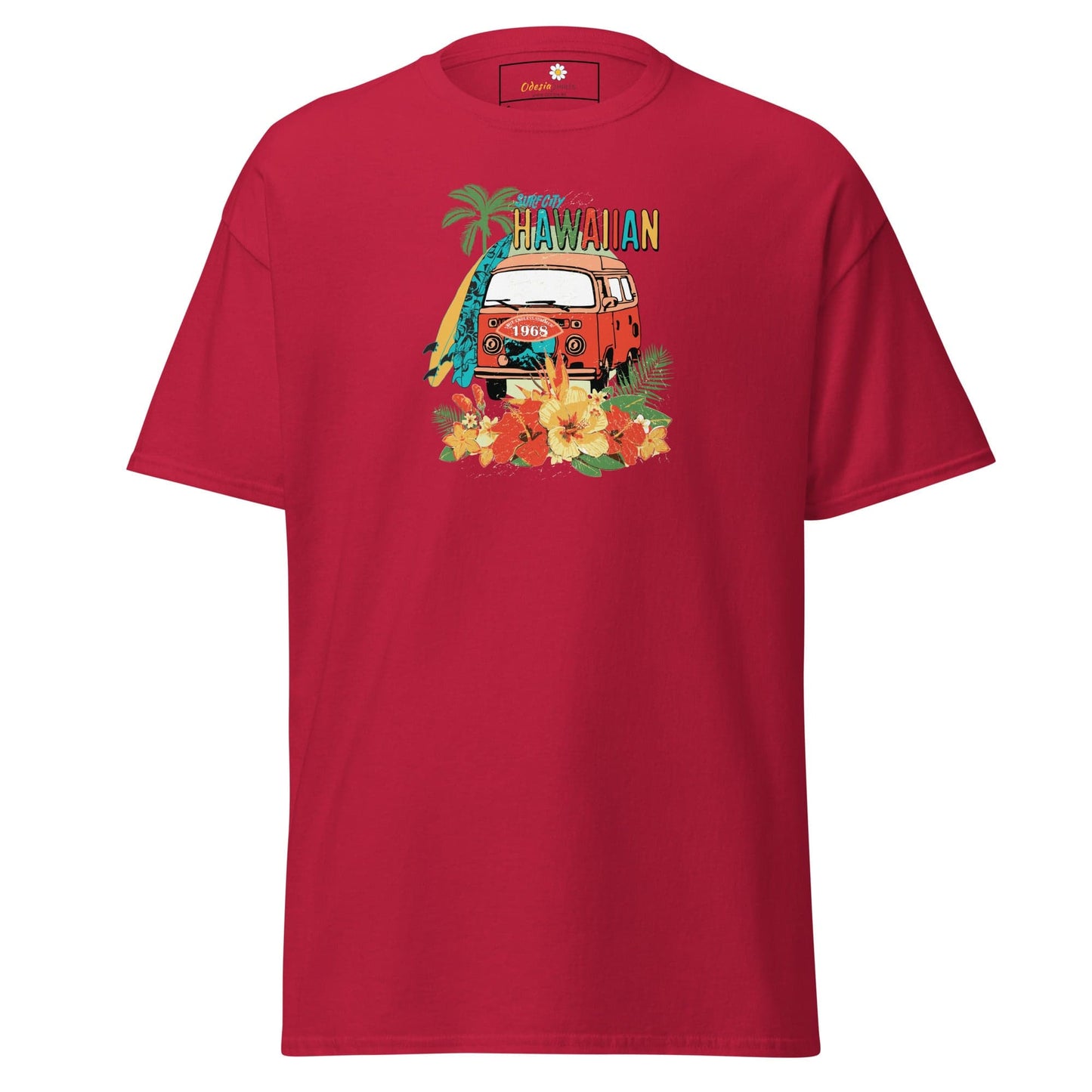 Unisex classic tee - SUMMER HAWAIAN VAN - REGULAR - Cardinal / S