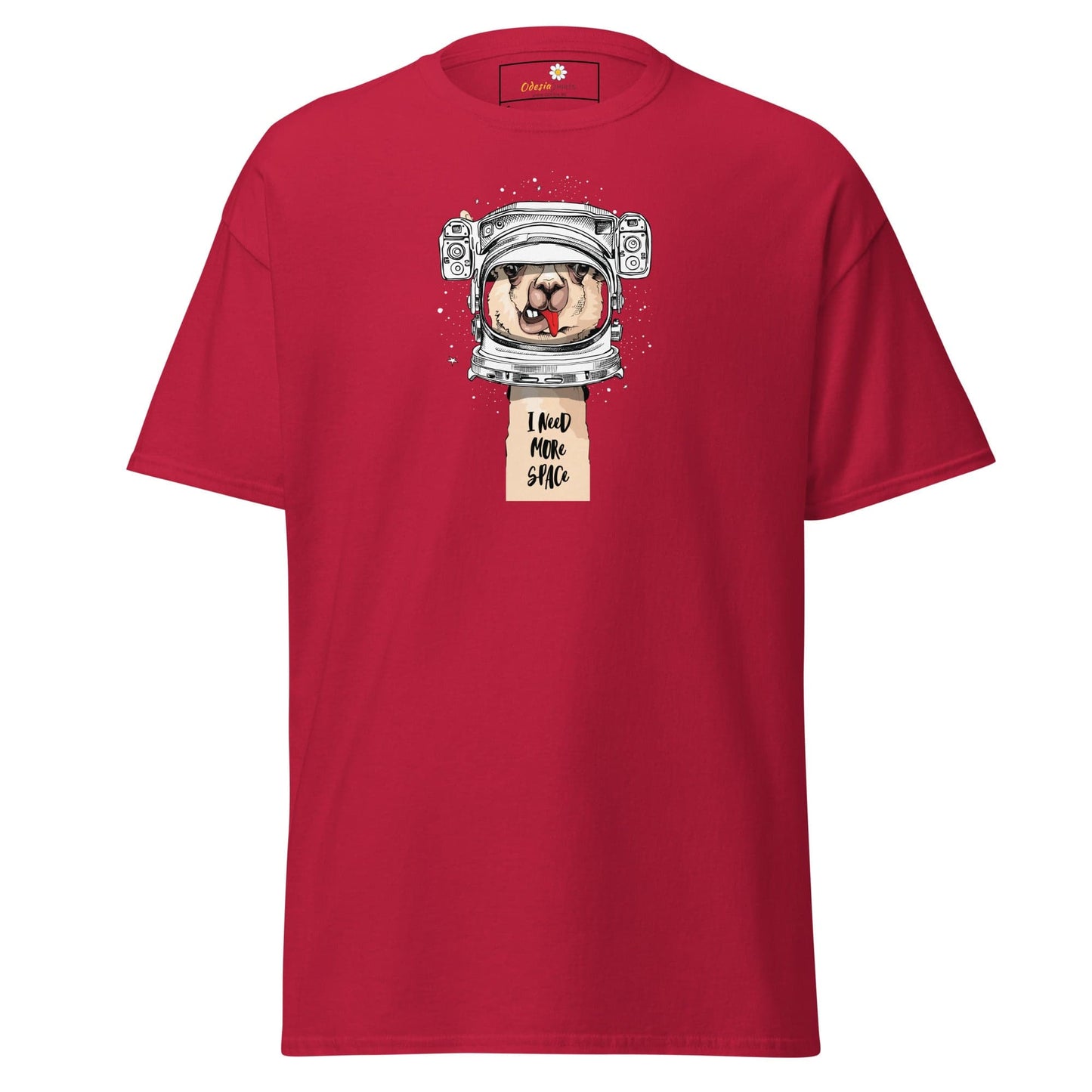 Unisex classic t-shirt - ASTRONAUT FUN LAMA SPACE - REGULAR - Cardinal / S