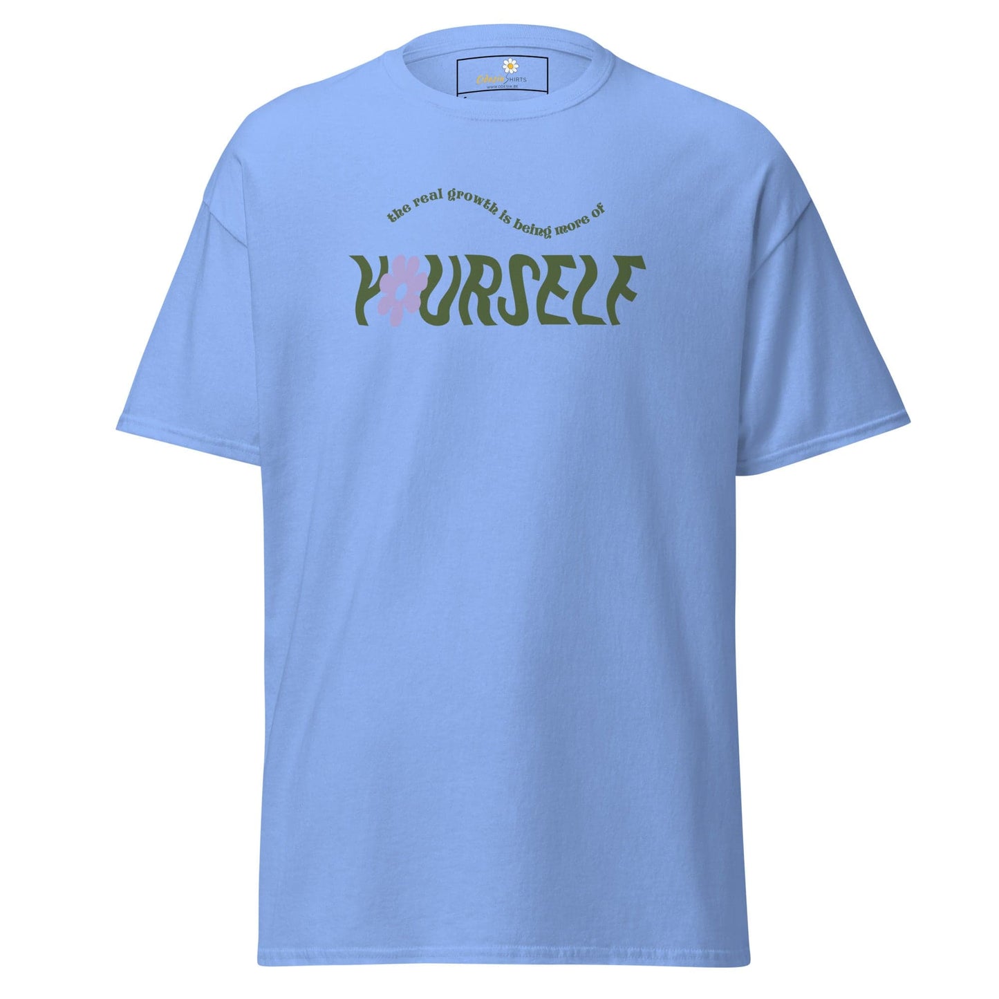 Unisex classic t-shirt - TEXT LOVE YOURSELF - REGULAR - Carolina Blue / S